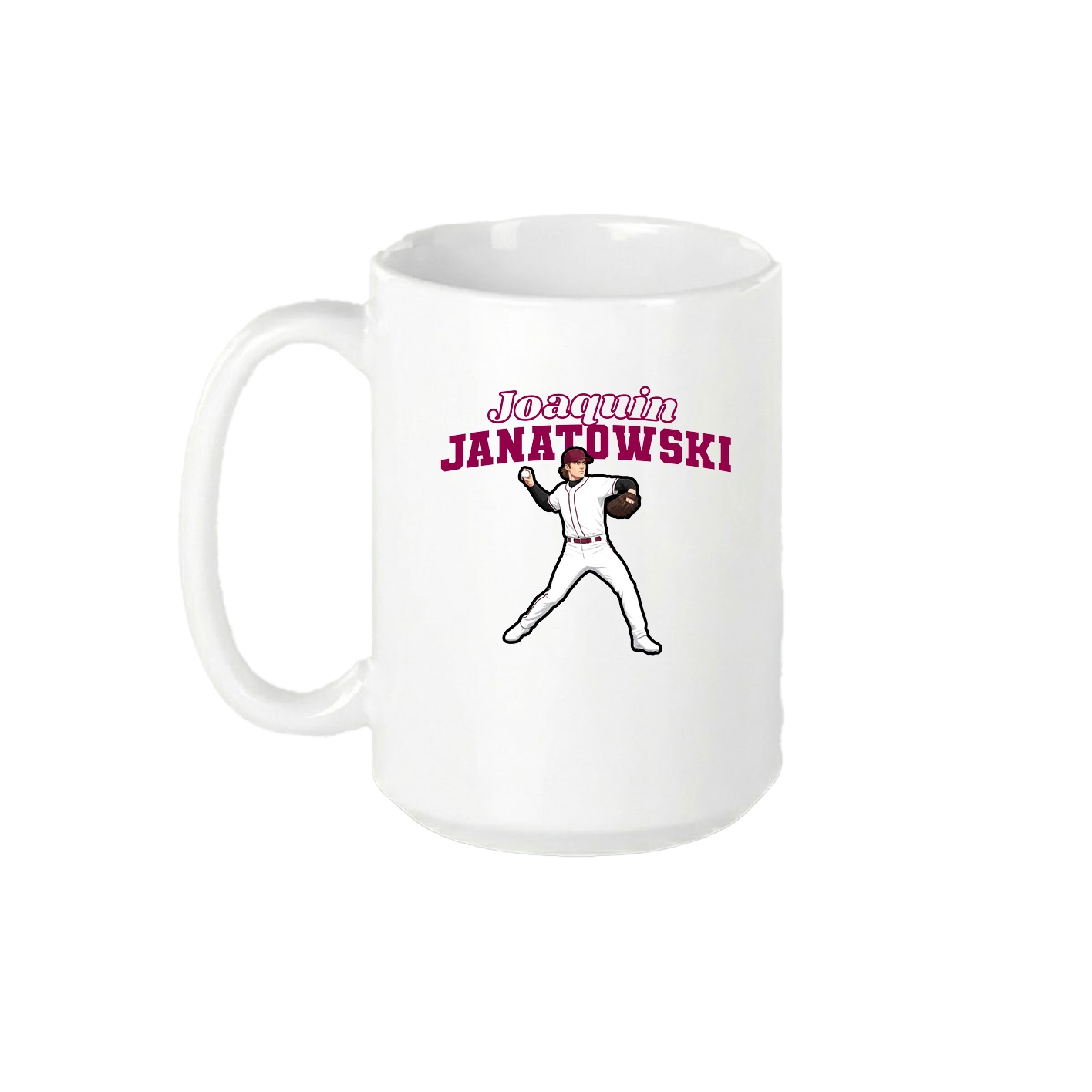 15oz Coffee Mug — Name Arch in White