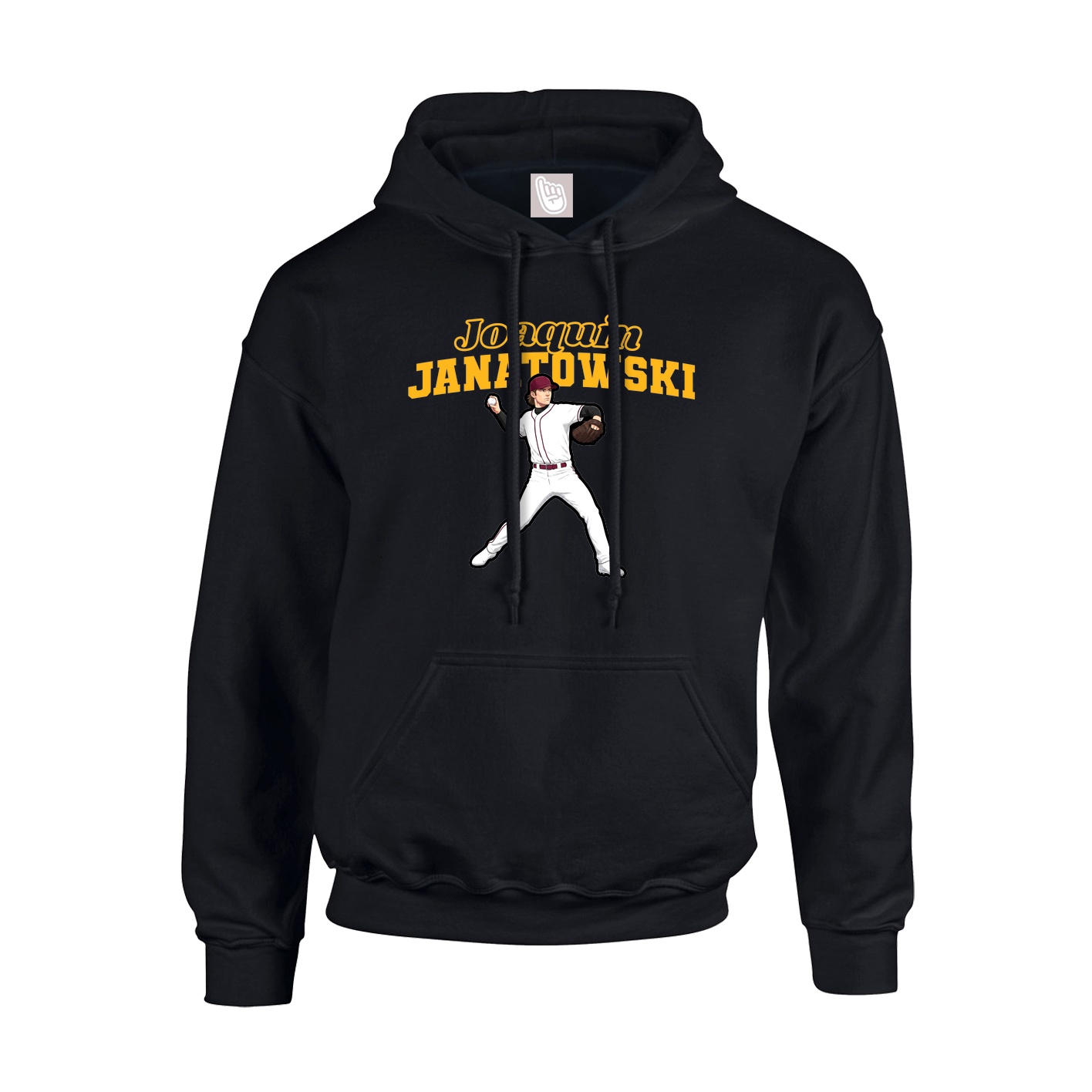 Hoodie — Name Arch in Black