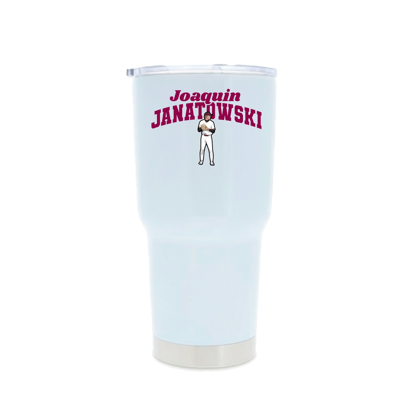 30oz Stainless Steel Tumbler — Signature Arch in White