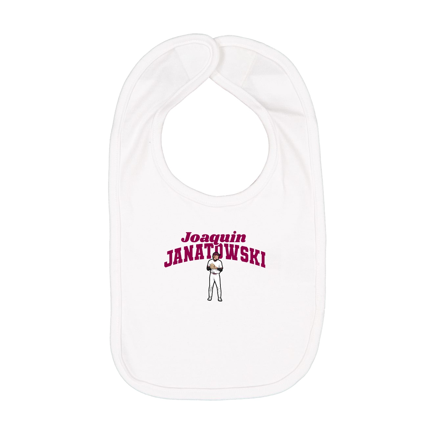 Infant Bib — Signature Arch in White