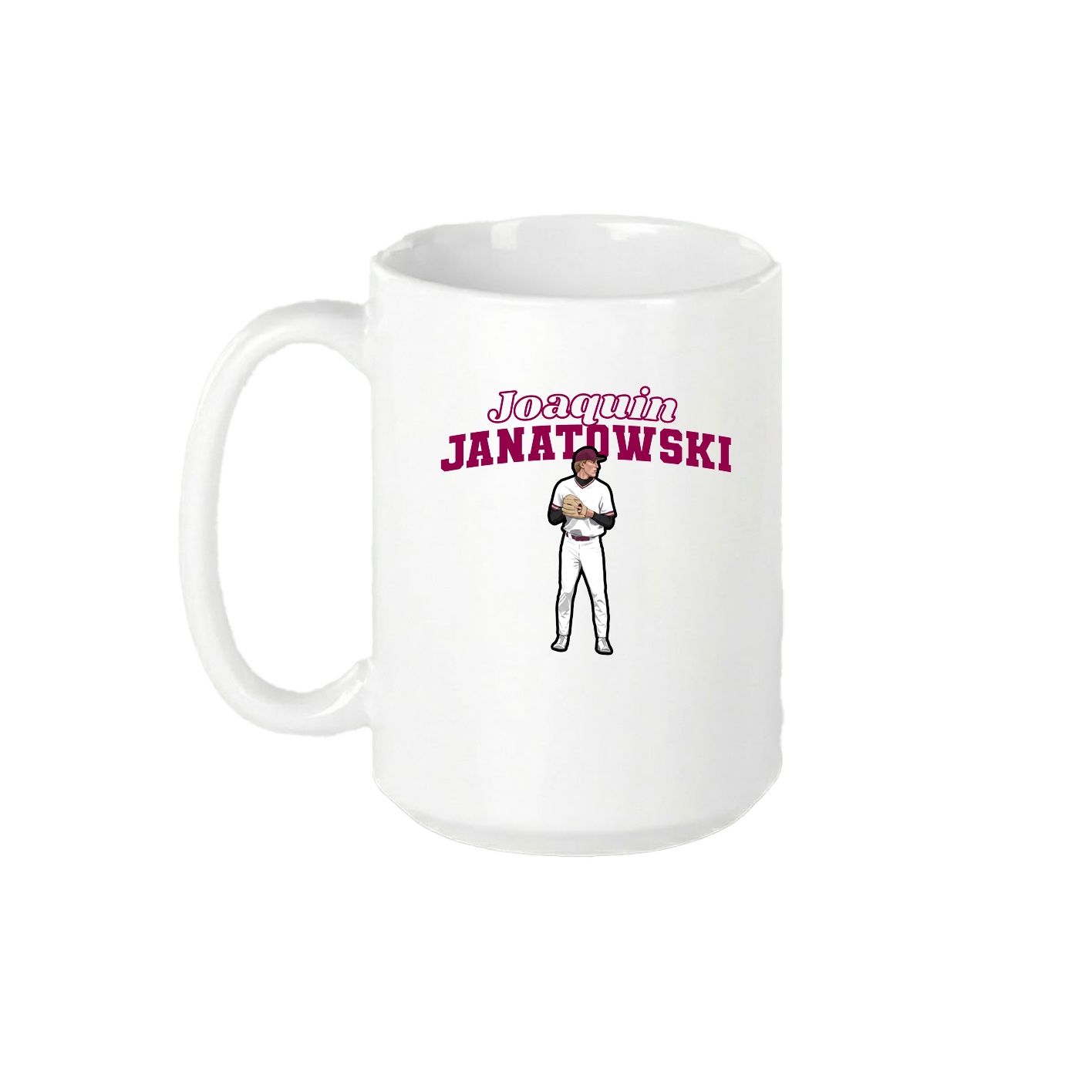 15oz Coffee Mug — Name Arch in White