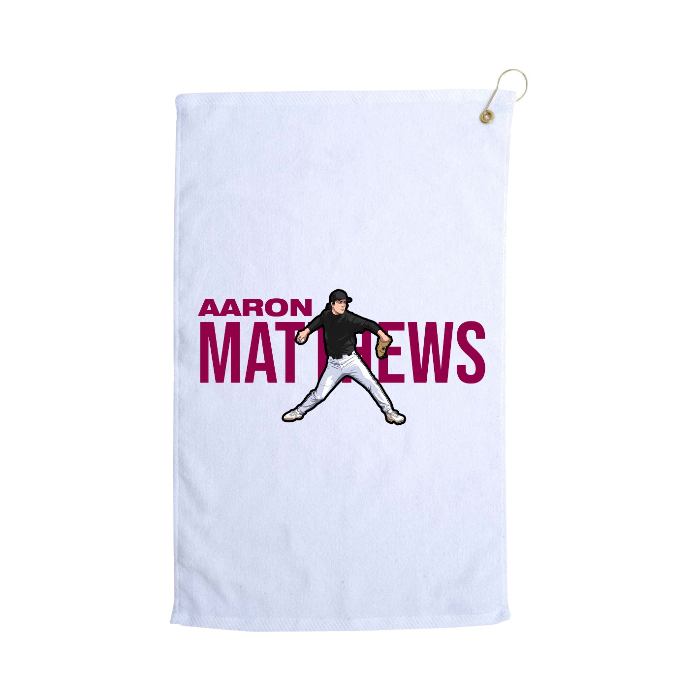 Golf Towel — Player Name in White