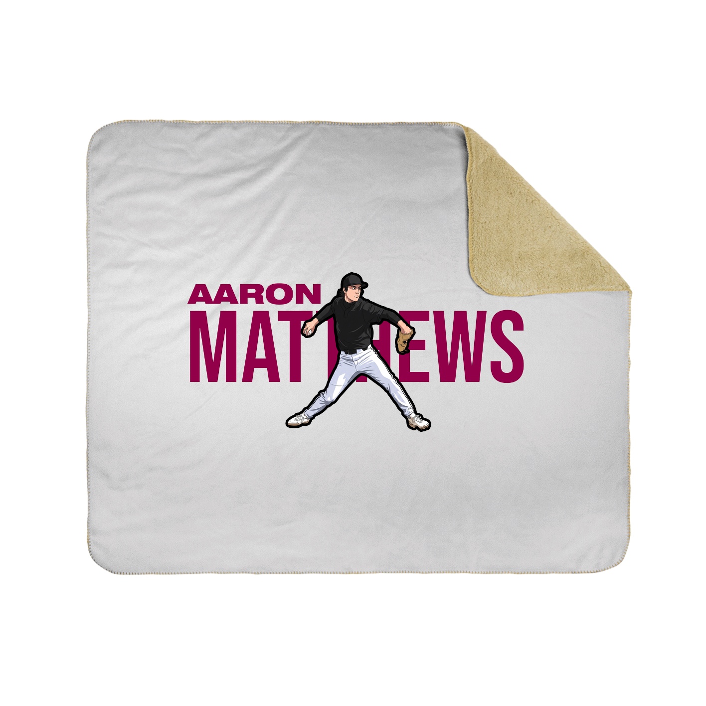 Throw Blanket — Player Name in White