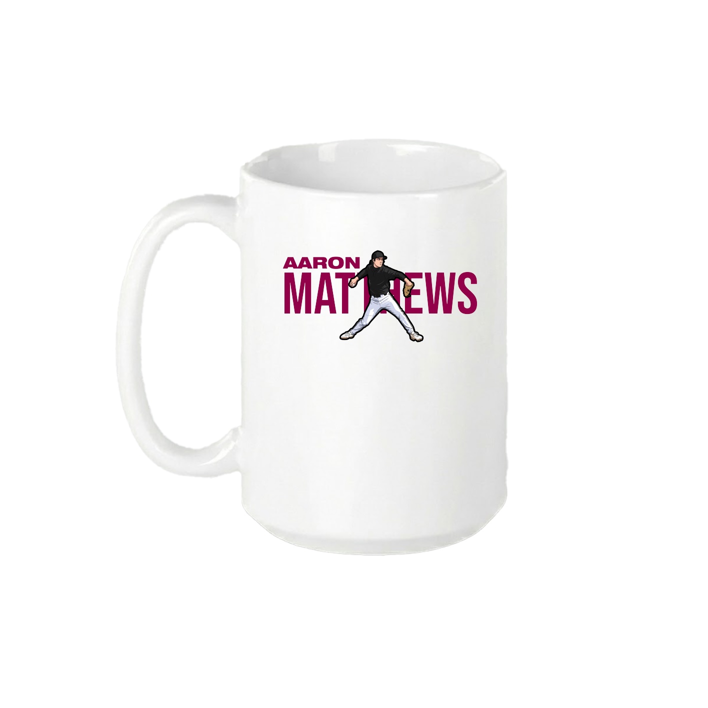 15oz Coffee Mug — Player Name in White