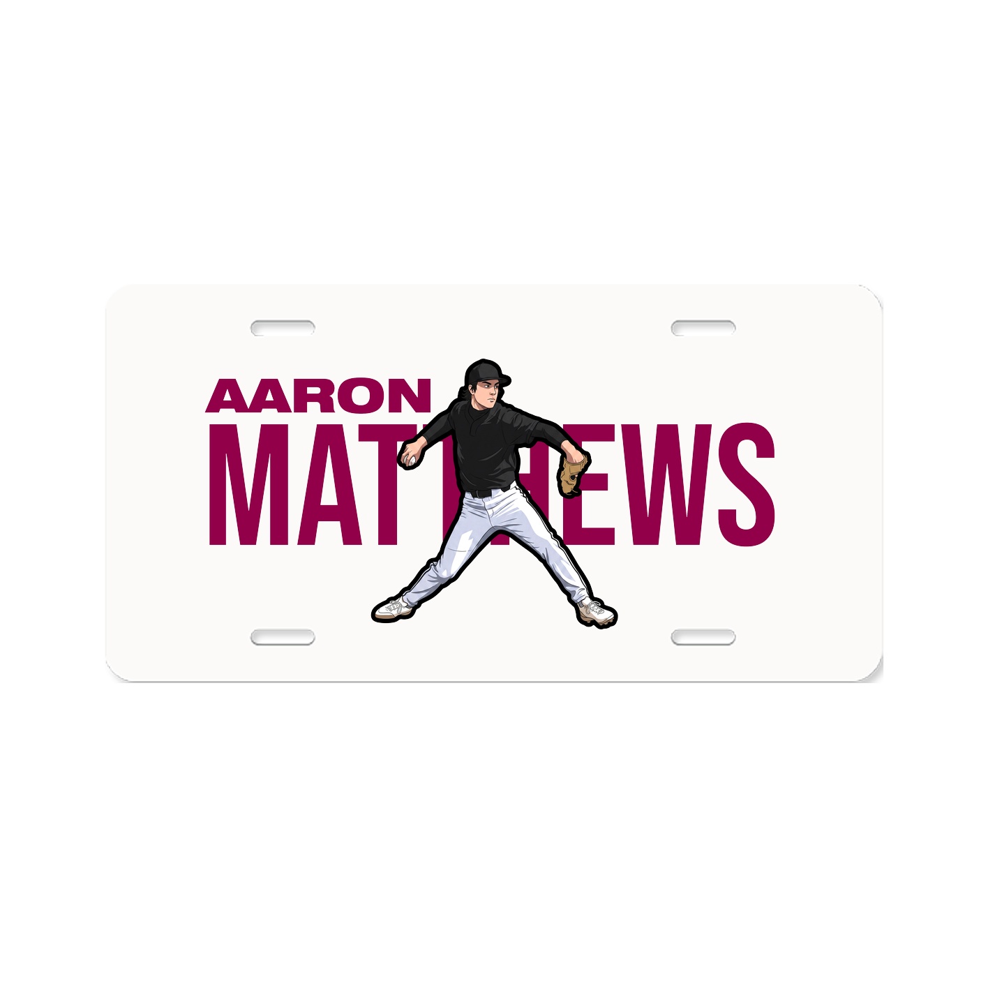 License Plate — Player Name in Classic