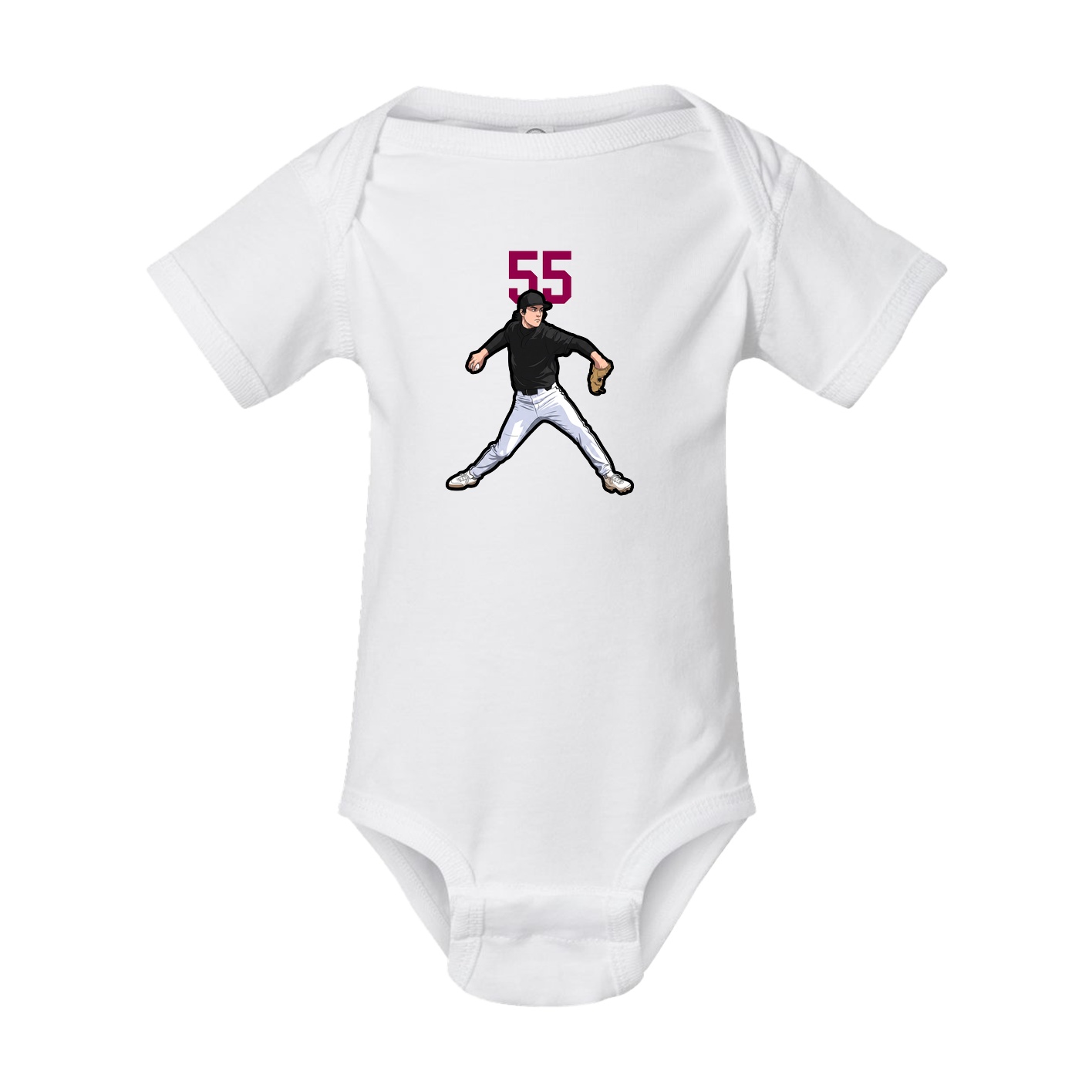 Baby Onesie — Number Top in White