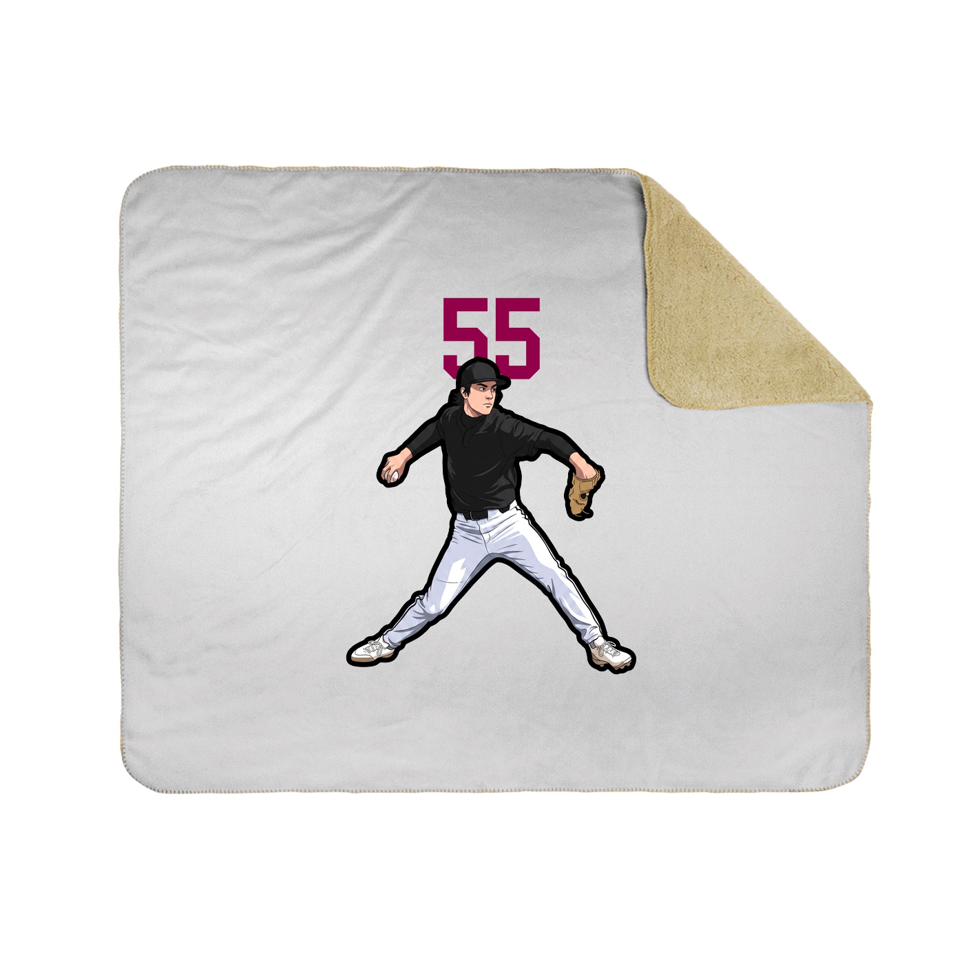 Throw Blanket — Number Top in White