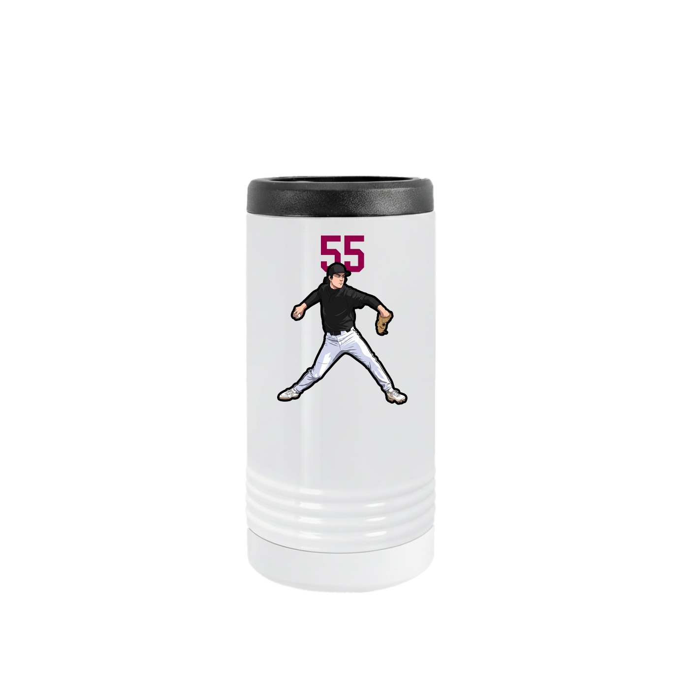 Slim Beverage Holder — Number Top in White
