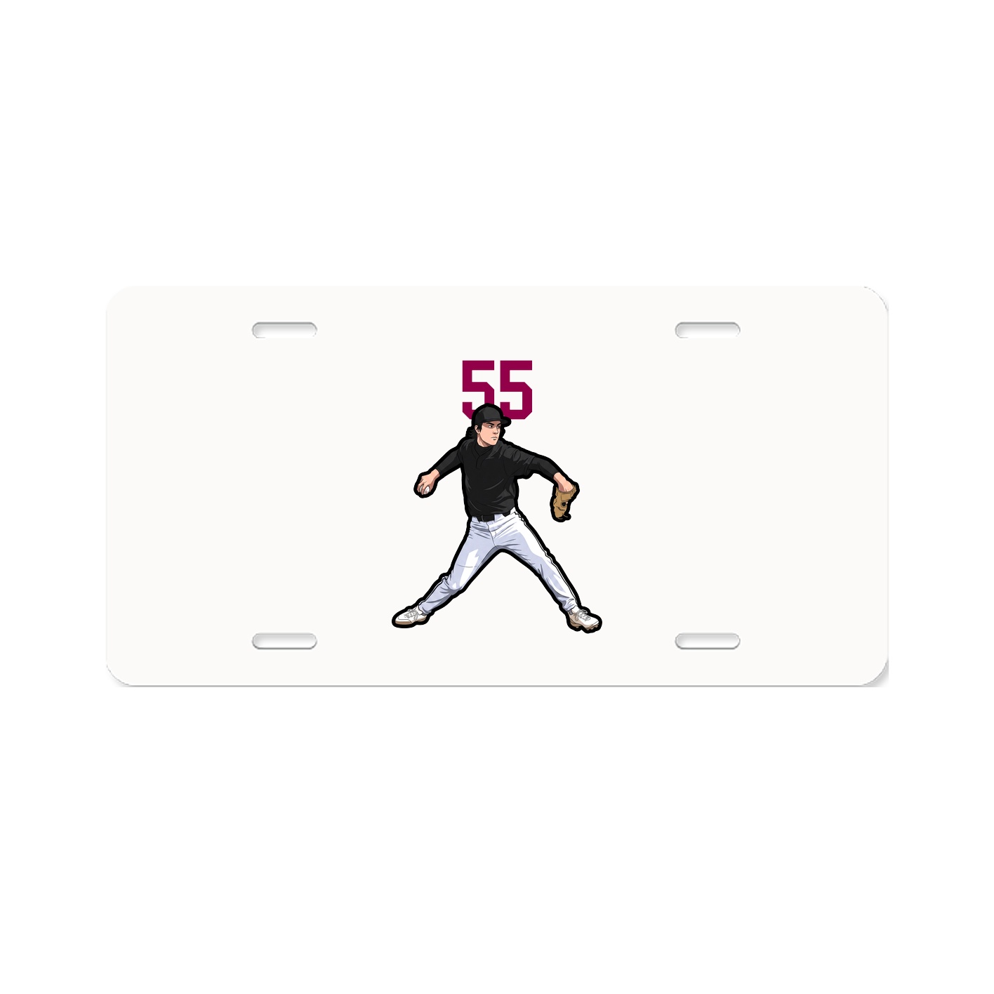 License Plate — Number Top in Classic