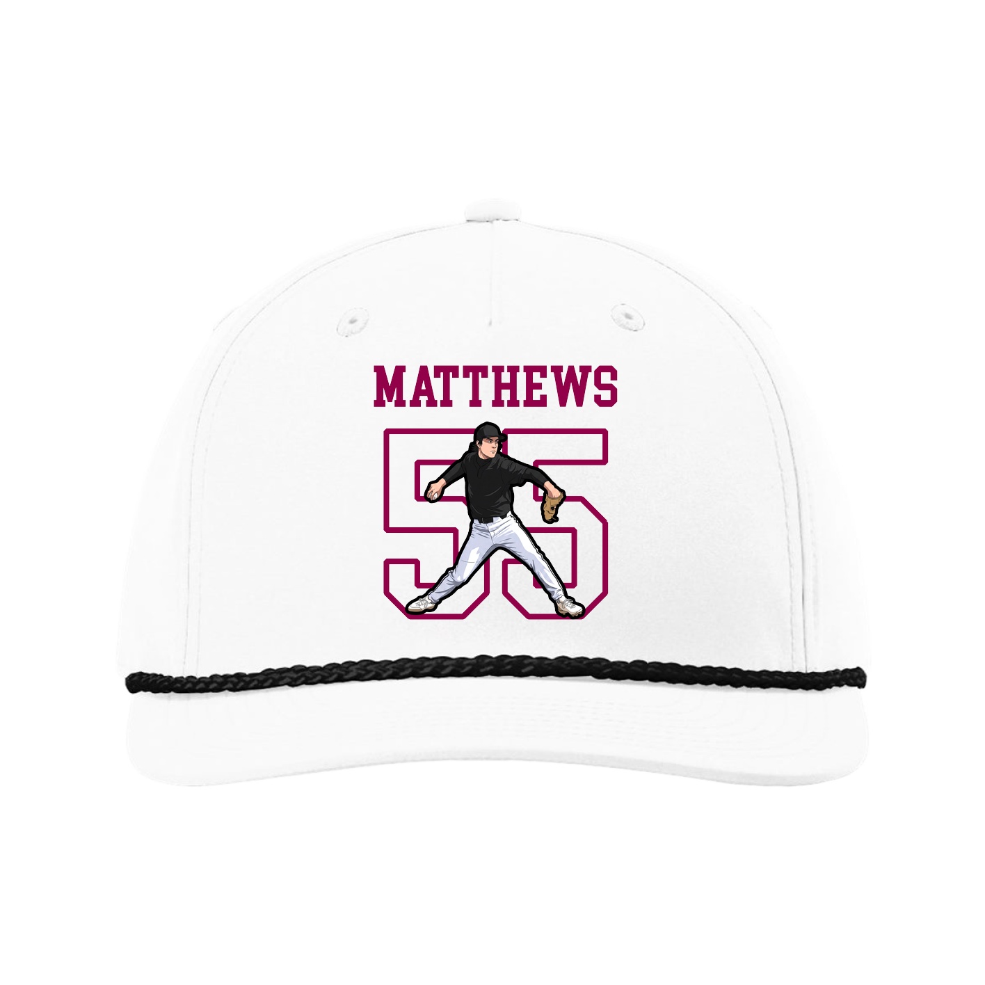 Five-Panel Classic Rope Cap — Shirsey in White