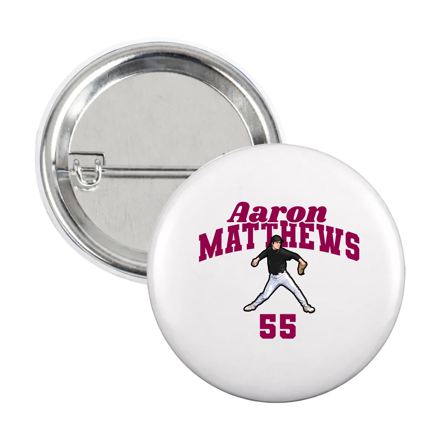Game Day Button — Signature Arch in White