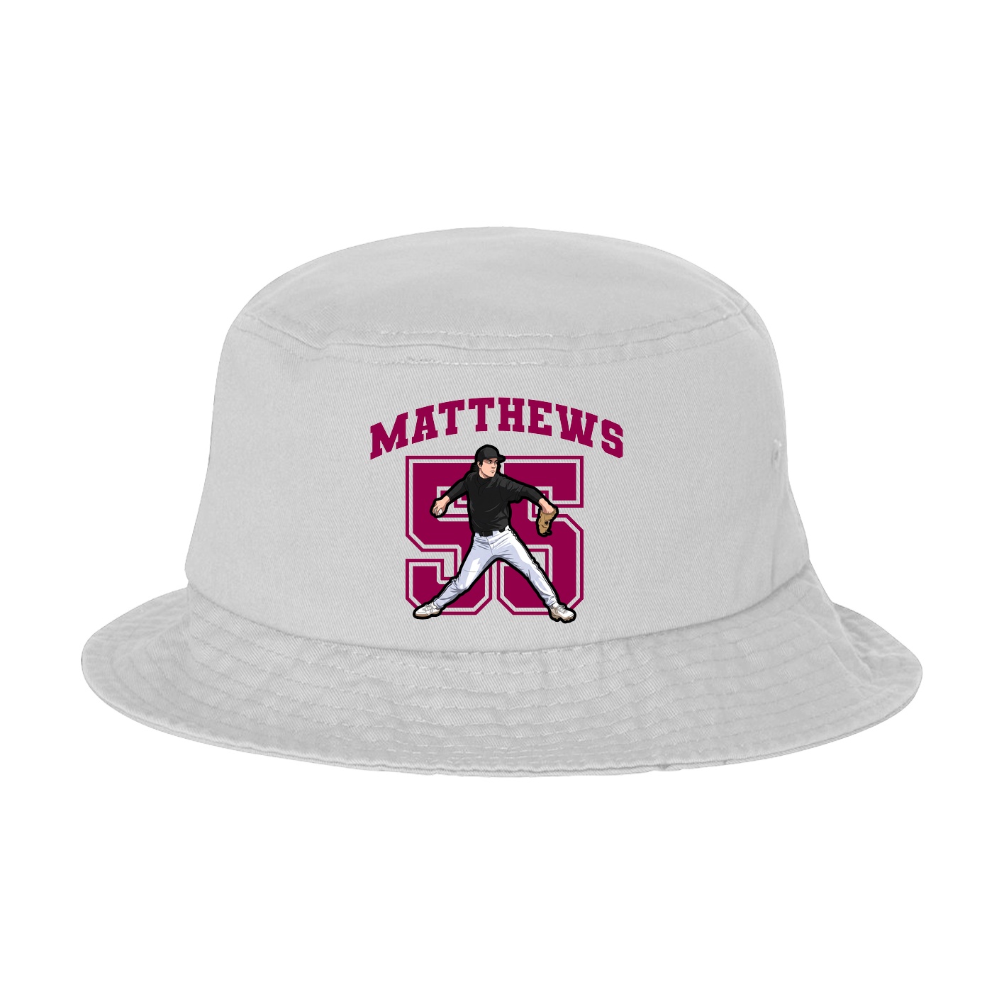Bucket Cap — Number in White