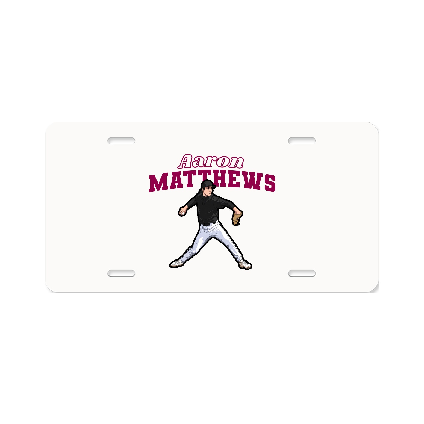 License Plate — Name Arch in Classic