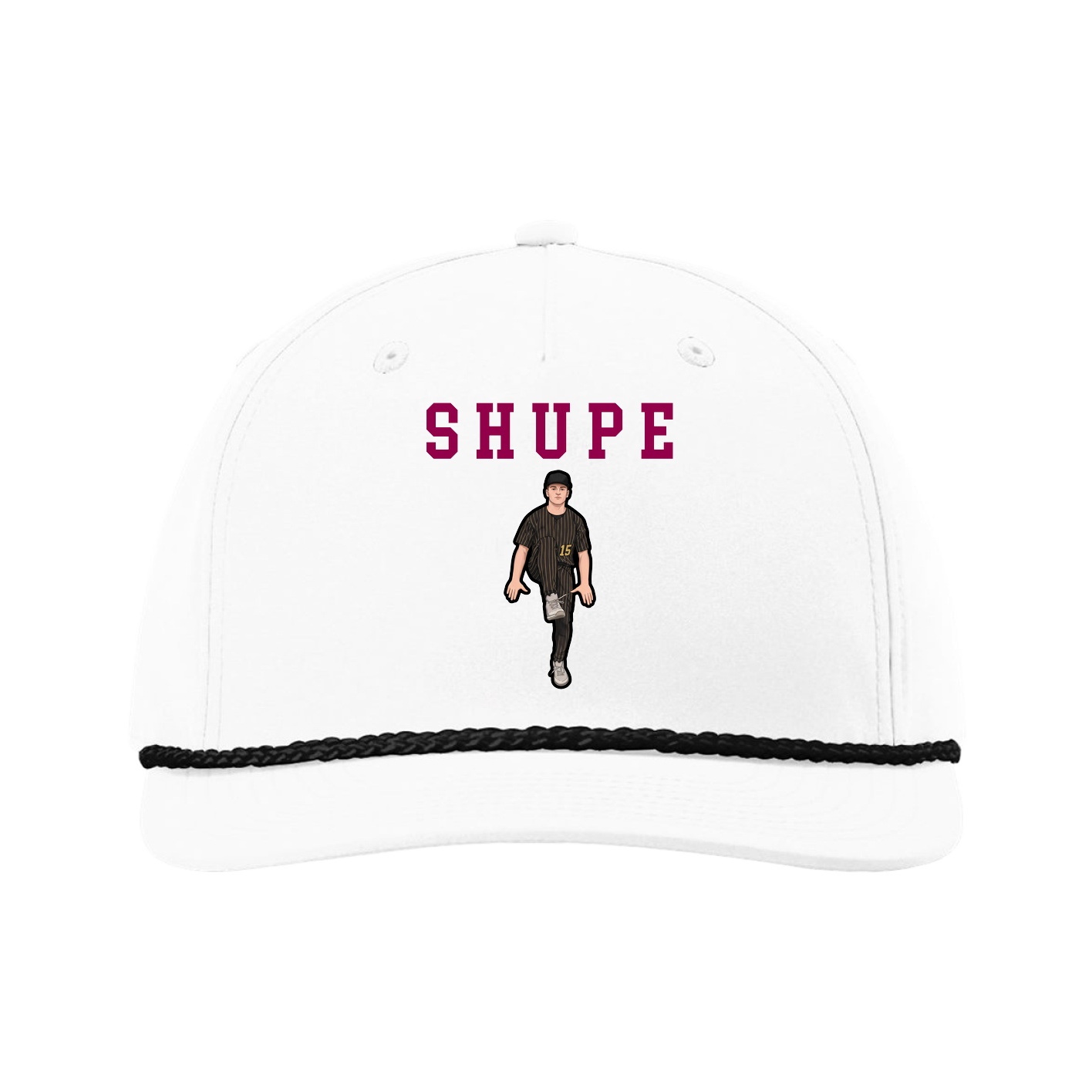 Five-Panel Classic Rope Cap — Shirsey in White