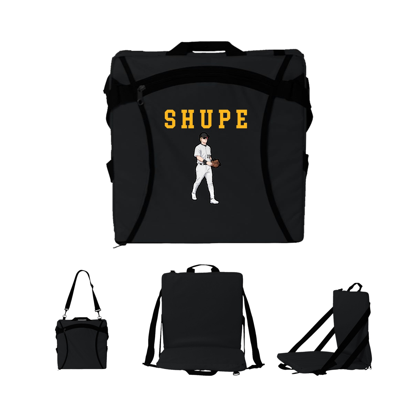 Folding Stadium Seat — Shirsey in Black