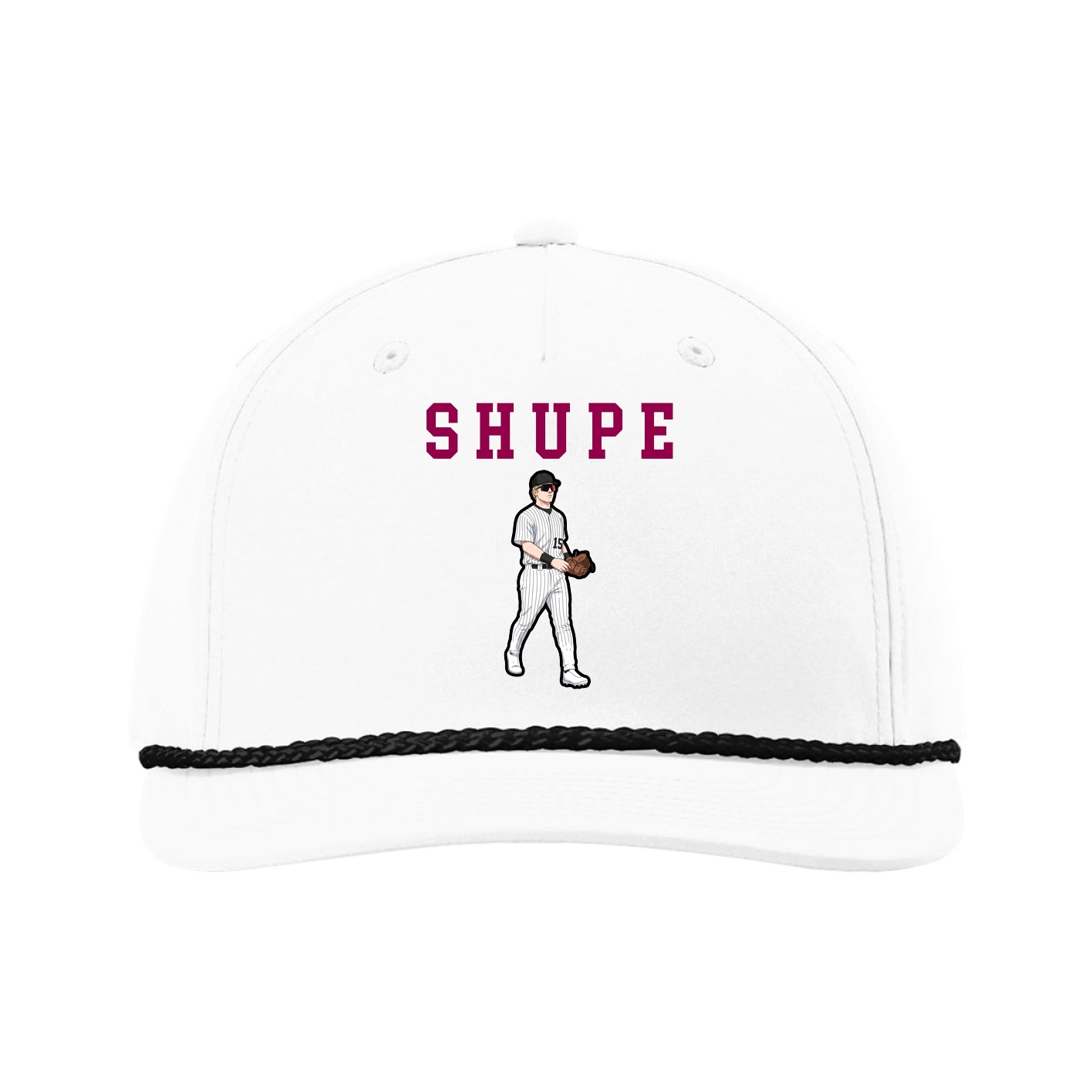 Five-Panel Classic Rope Cap — Shirsey in White