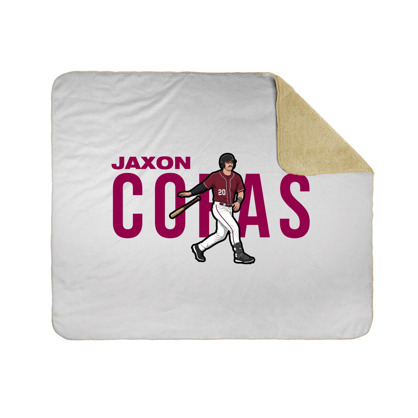 Throw Blanket — Player Name in White