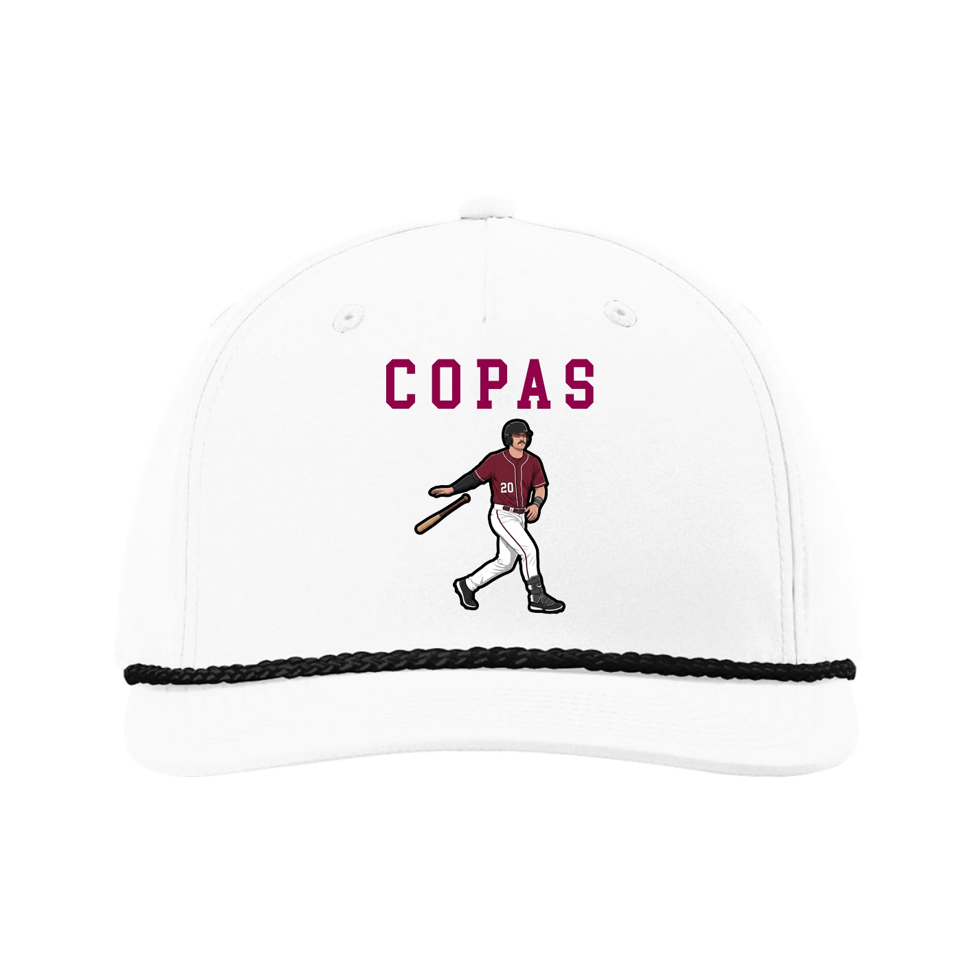 Five-Panel Classic Rope Cap — Shirsey in White