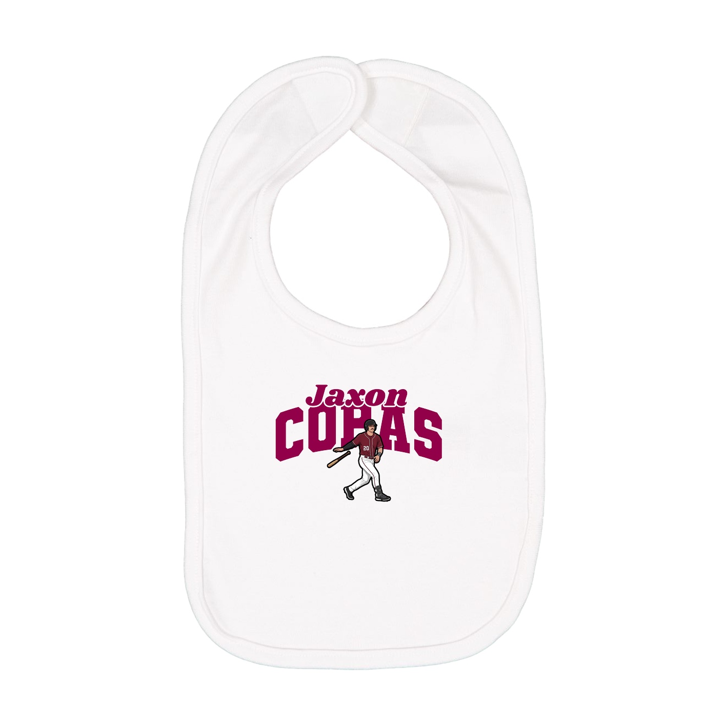 Infant Bib — Signature Arch in White
