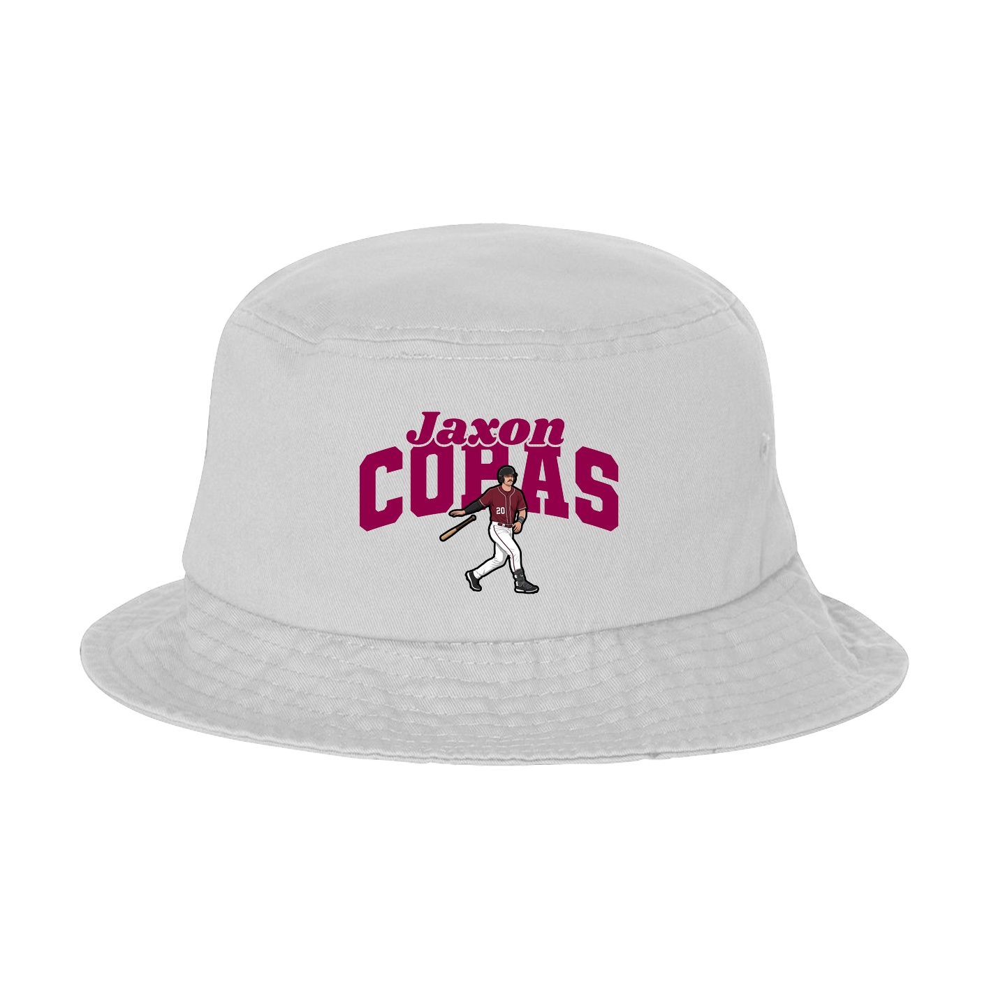 Bucket Cap — Signature Arch in White