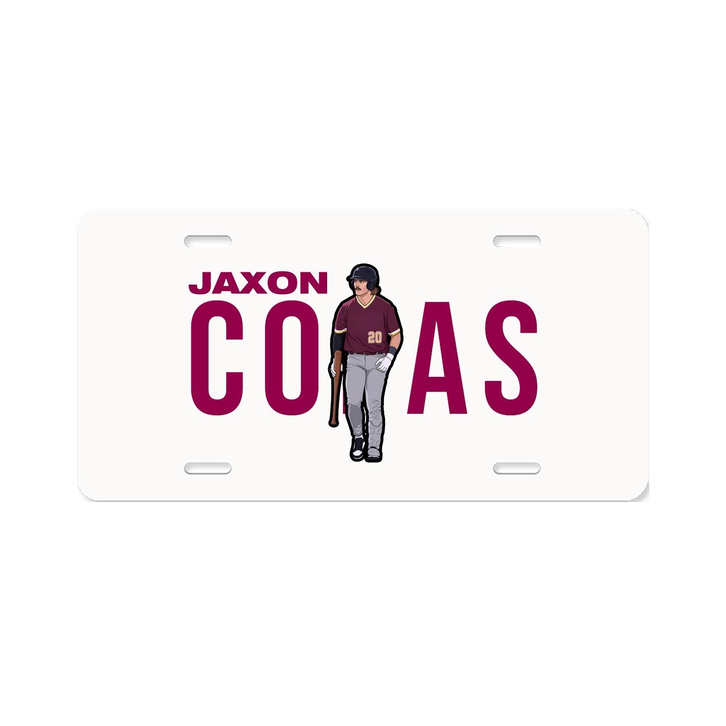 License Plate — Player Name in Classic