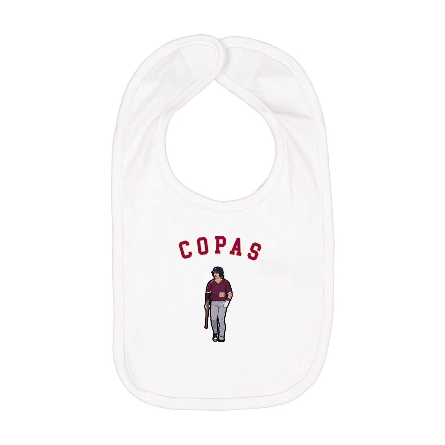 Infant Bib — Shirsey Arch in White