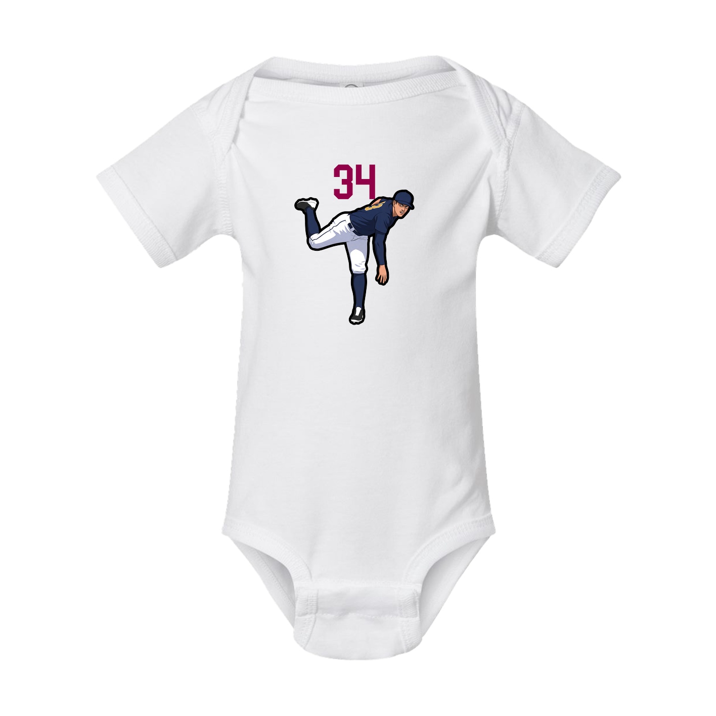 Baby Onesie — Number Top in White