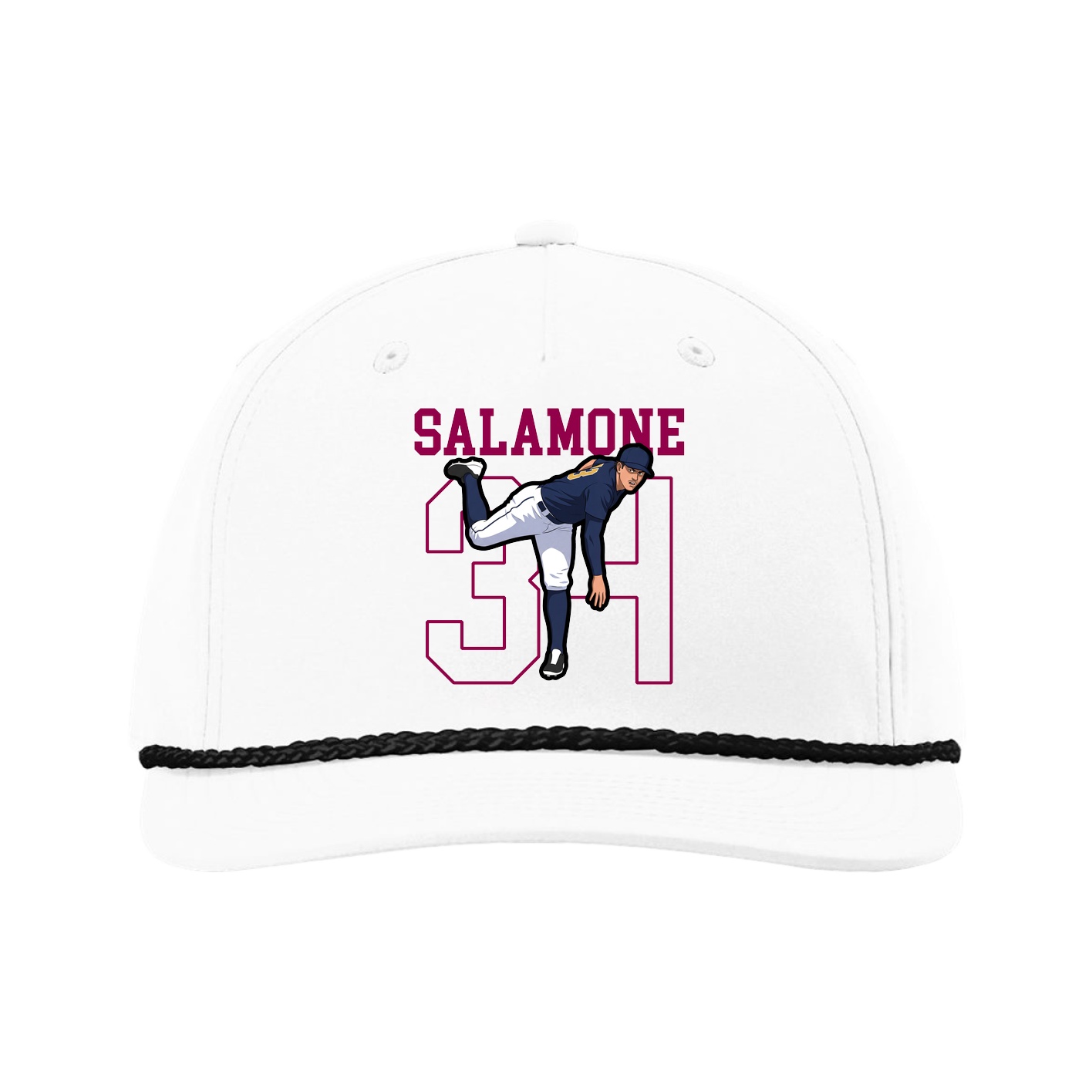 Five-Panel Classic Rope Cap — Shirsey in White
