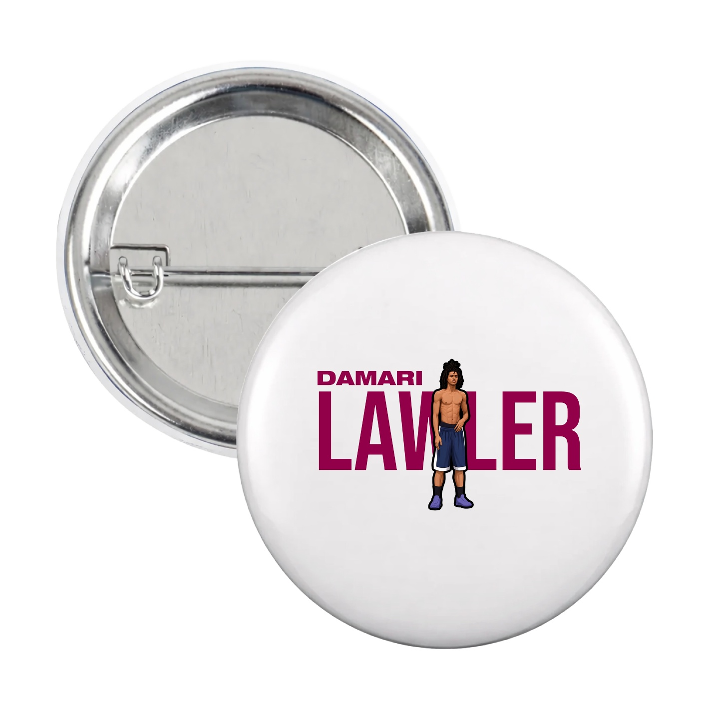 Game Day Button — Player Name in White