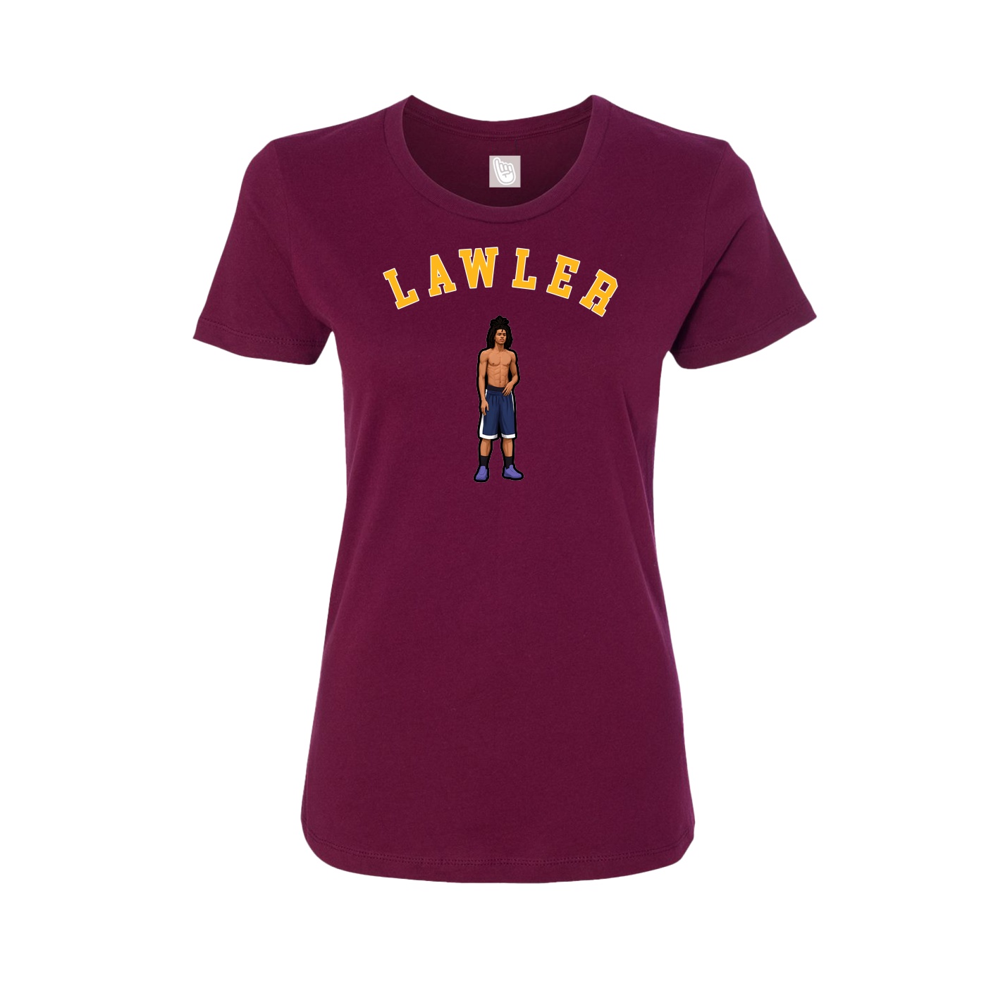 Fitted Women's Tee — Shirsey Arch in Maroon