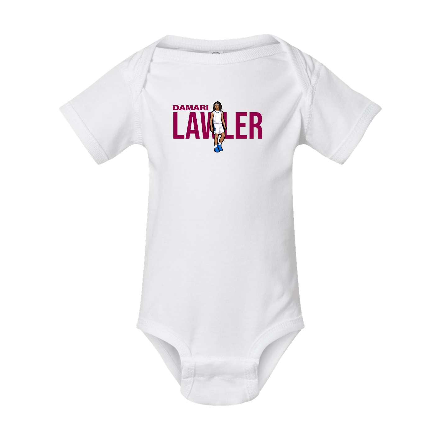 Baby Onesie — Player Name in White