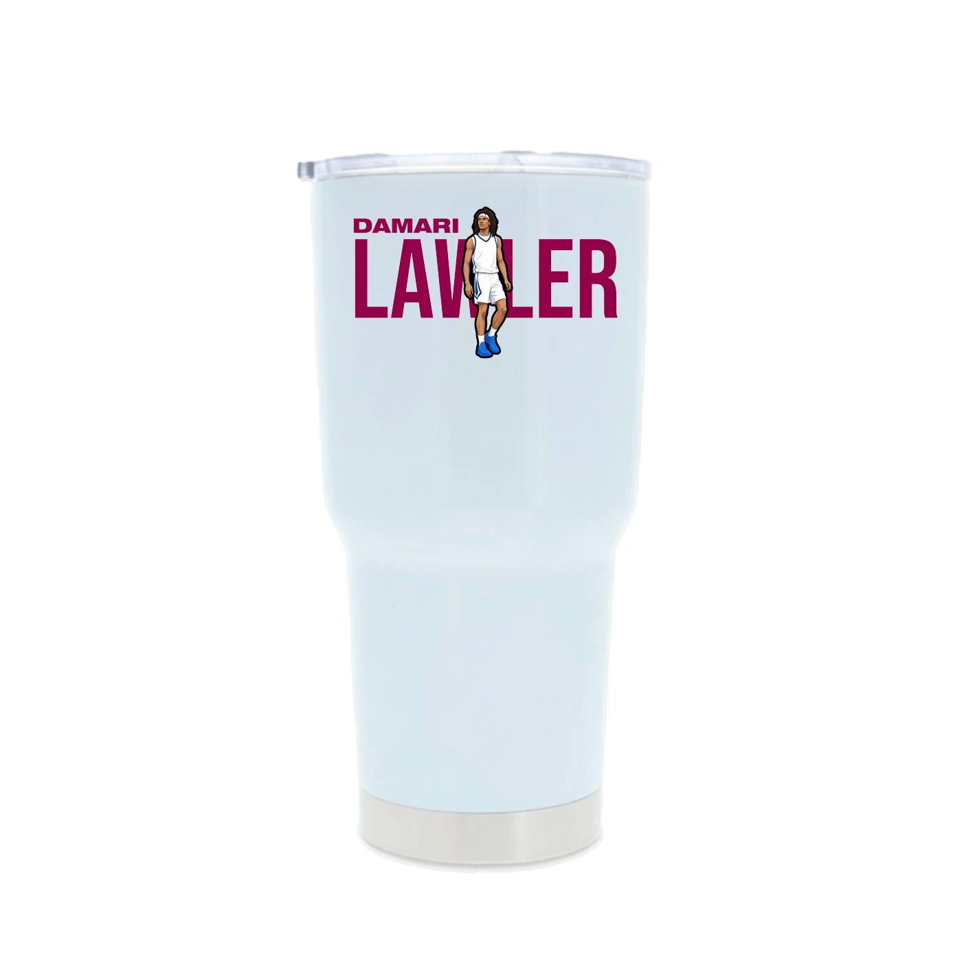 30oz Stainless Steel Tumbler — Player Name in White