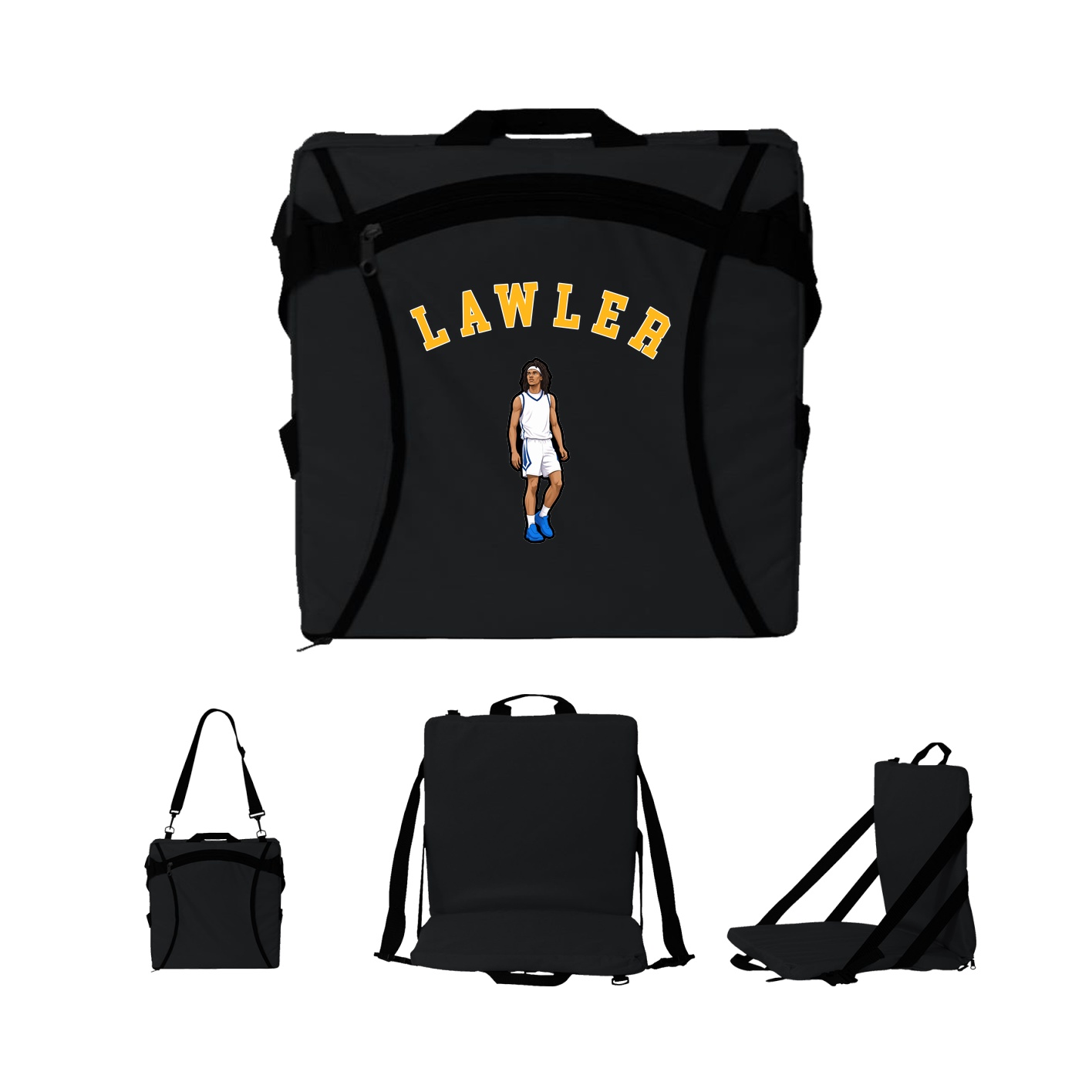 Folding Stadium Seat — Shirsey Arch in Black