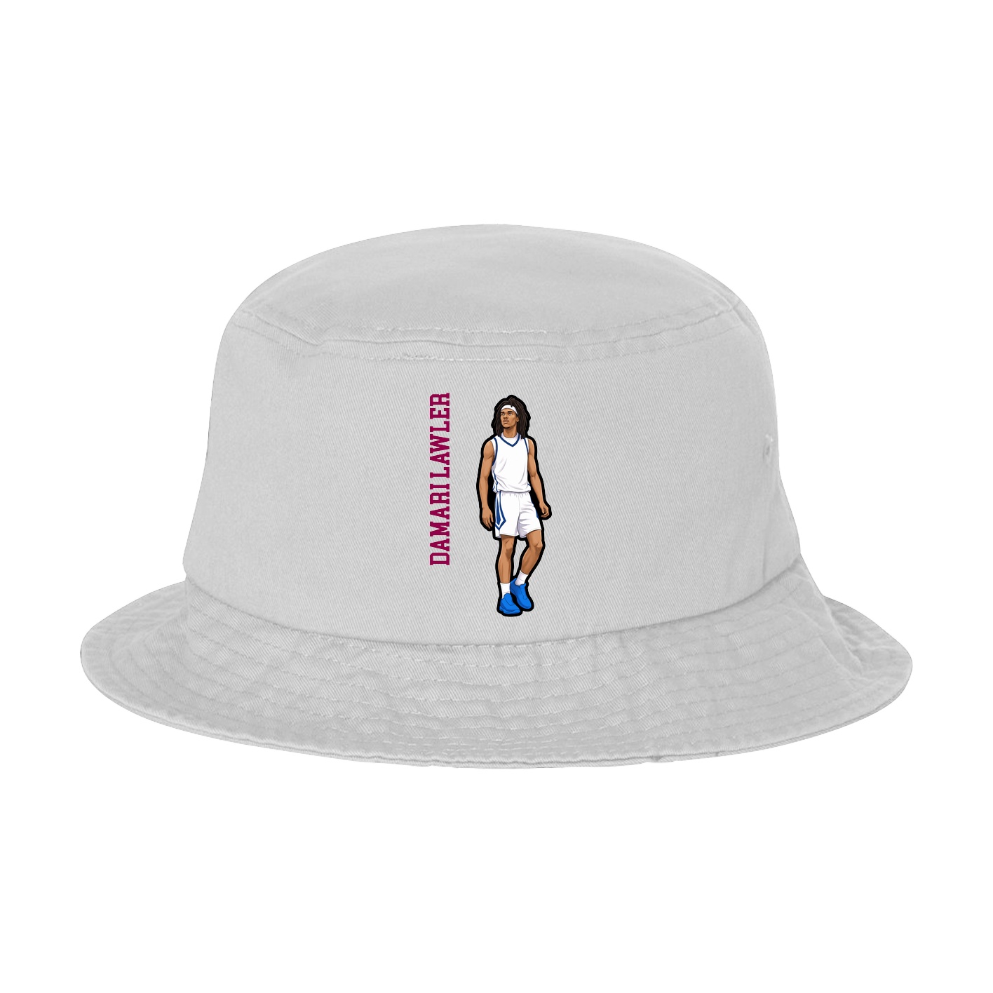 Bucket Cap — Name Vertical in White