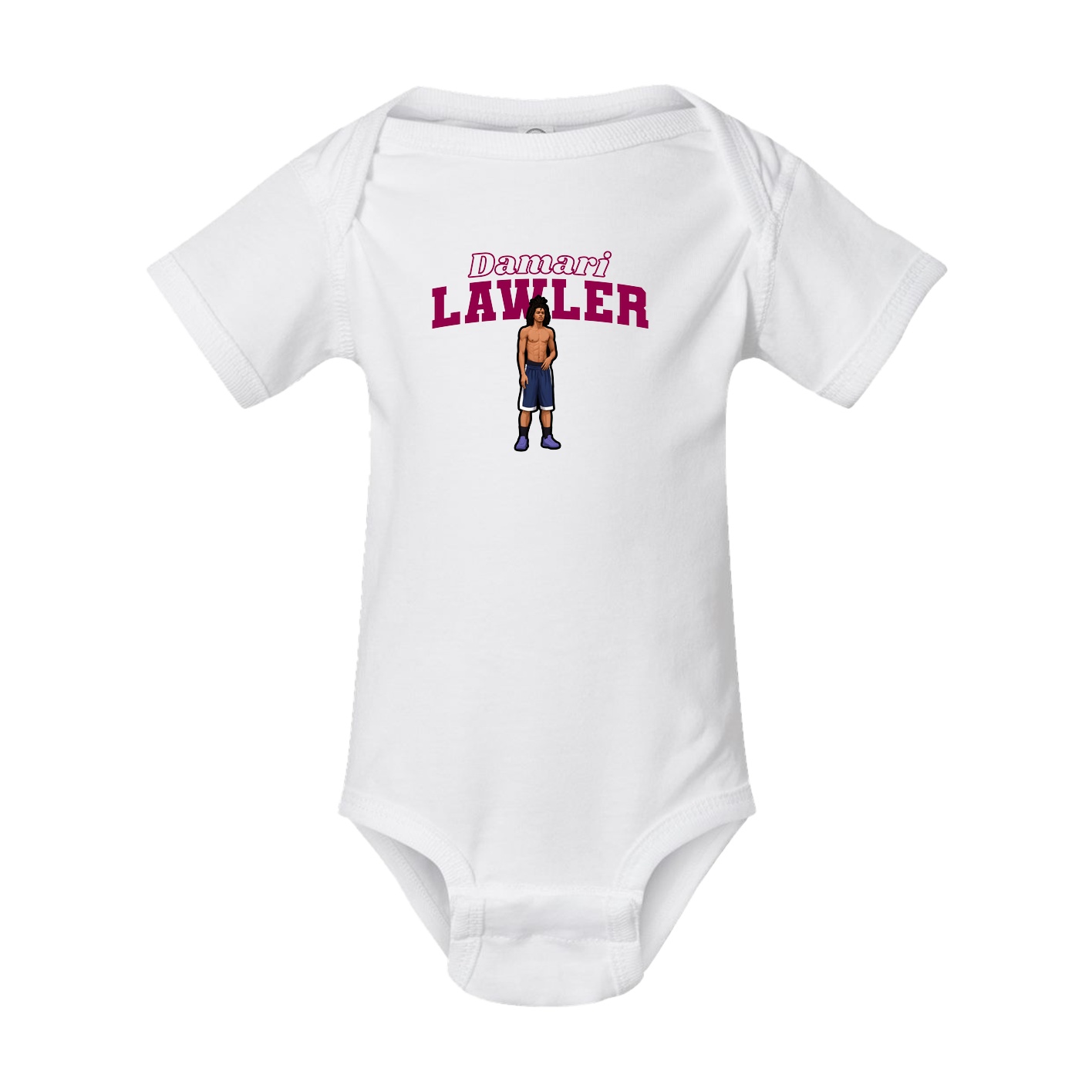 Baby Onesie — Name Arch in White