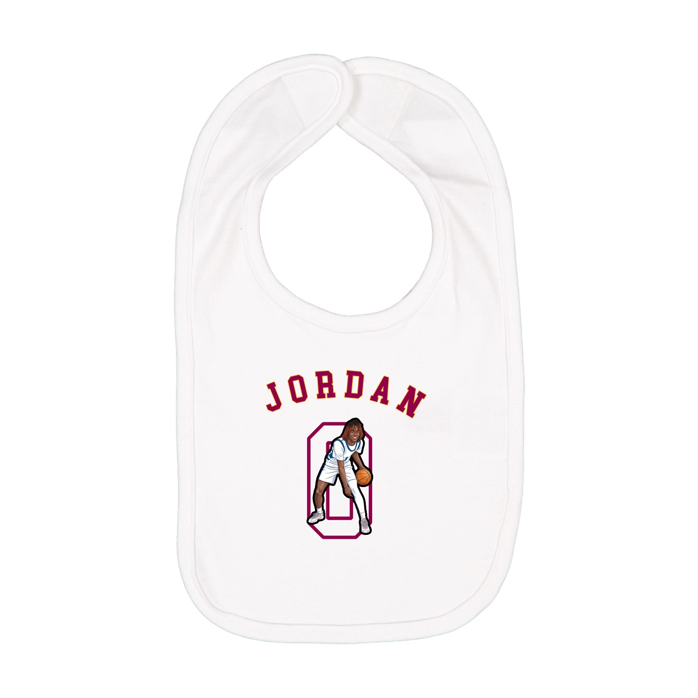 Infant Bib — Shirsey Arch in White