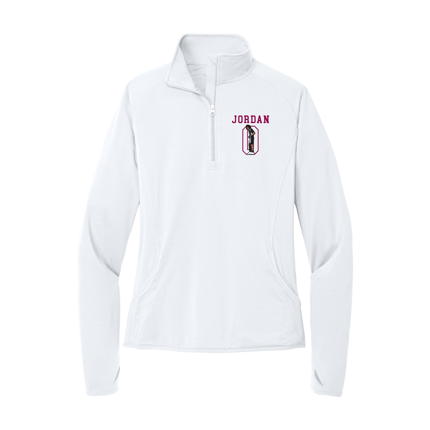 Women's Q-Zip Pullover — Shirsey in White