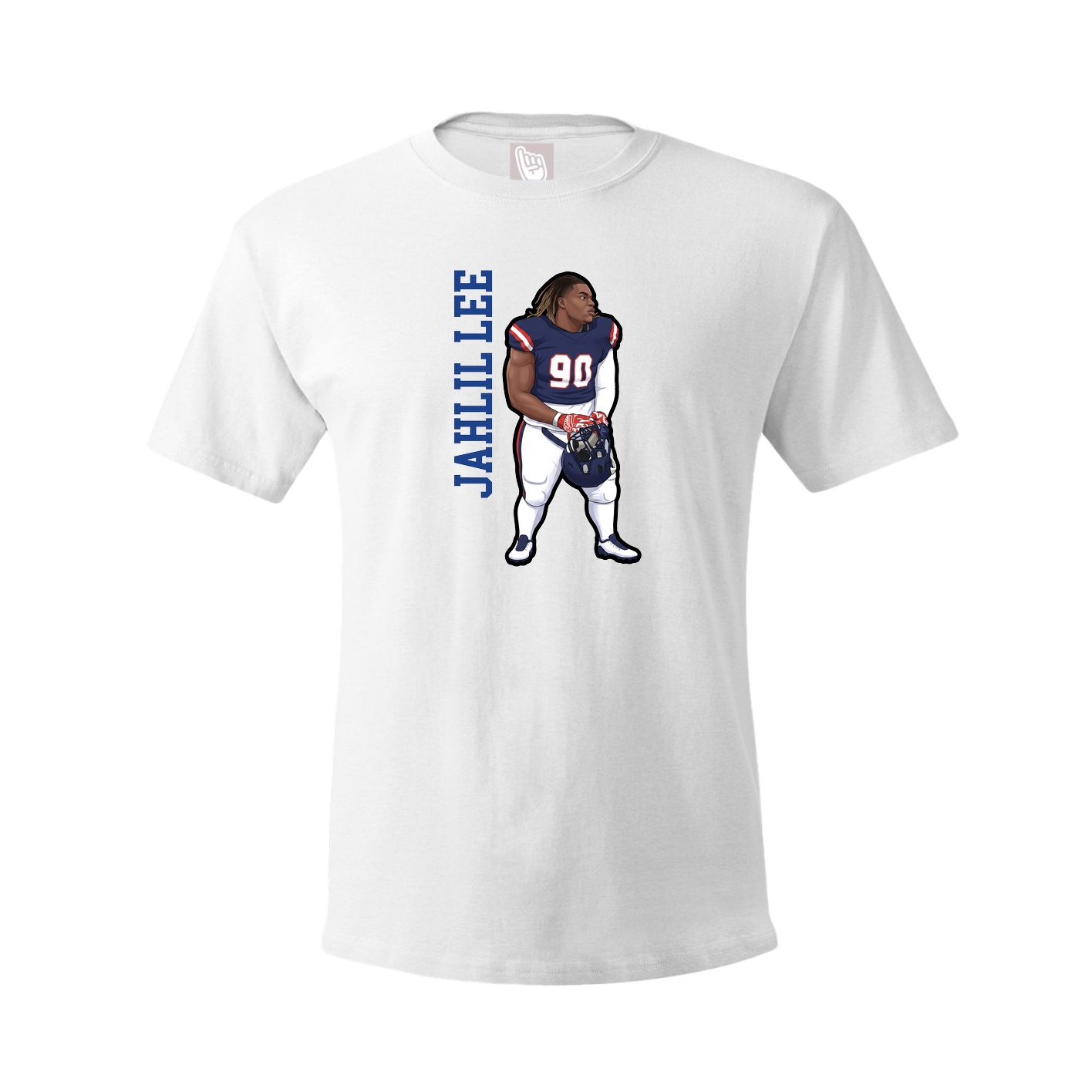 Youth Tee — Name Vertical in White