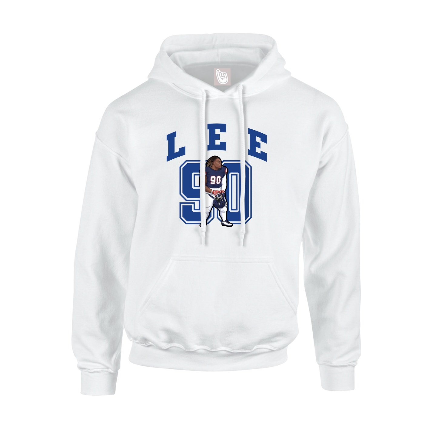 Hoodie — Number in White