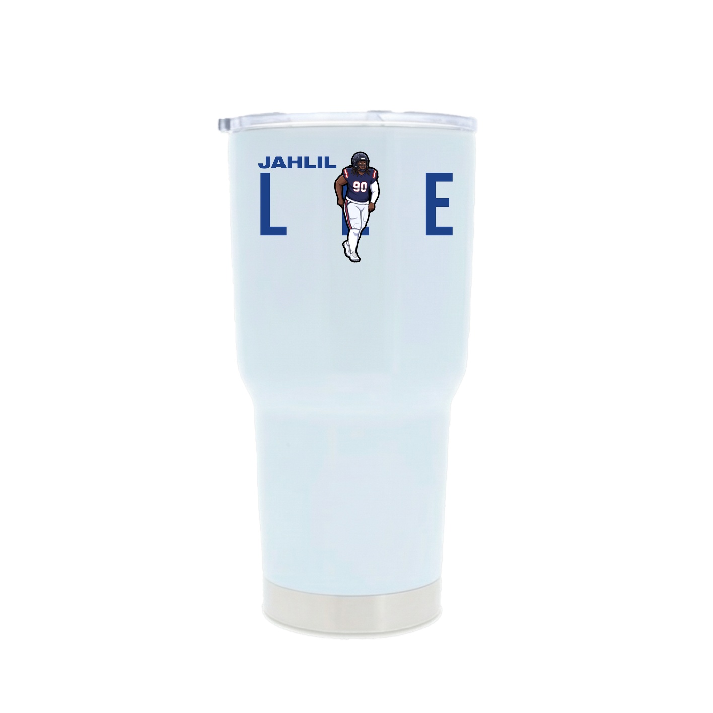 30oz Stainless Steel Tumbler — Player Name in White