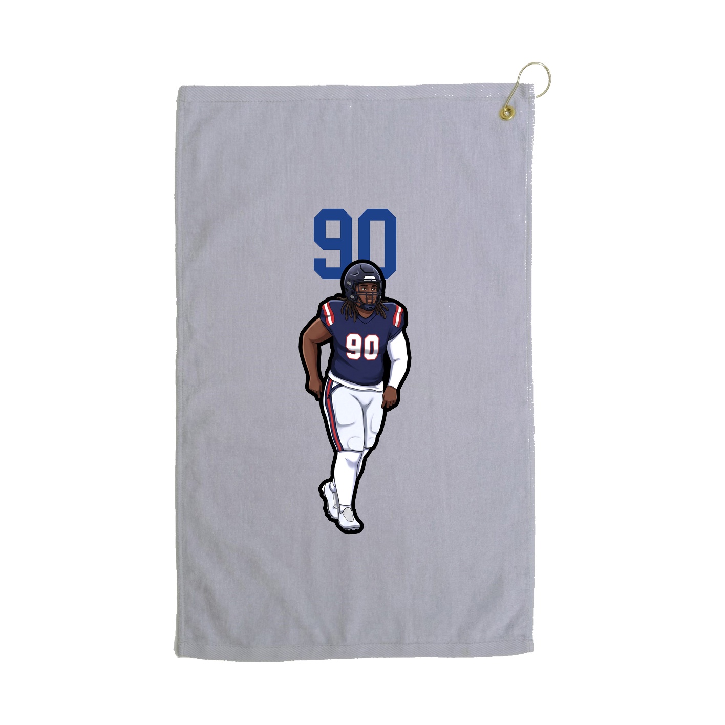 Golf Towel — Number Top in Grey