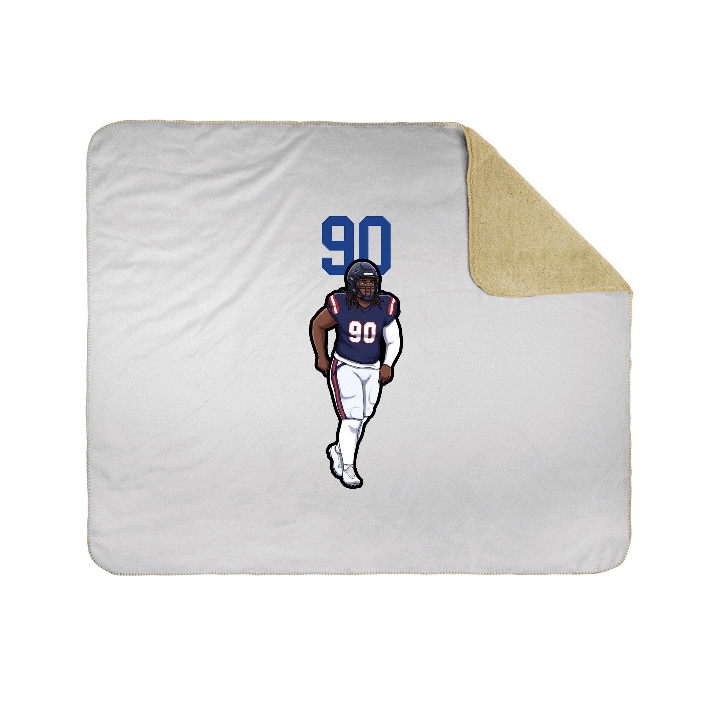 Throw Blanket — Number Top in White