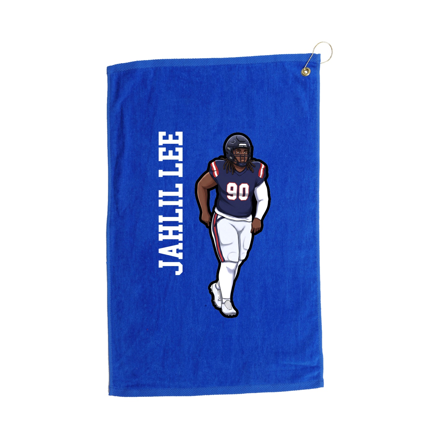 Golf Towel — Name Vertical in Royal
