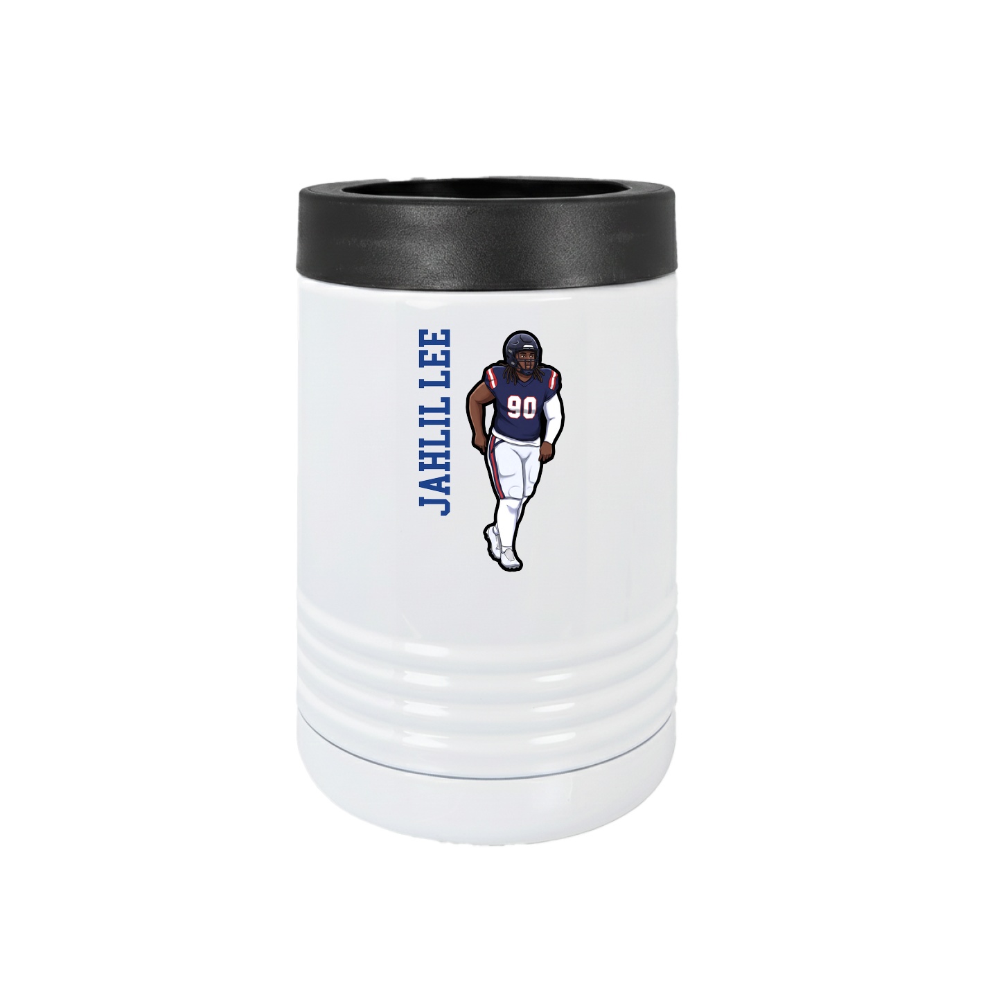 Beverage Holder — Name Vertical in White
