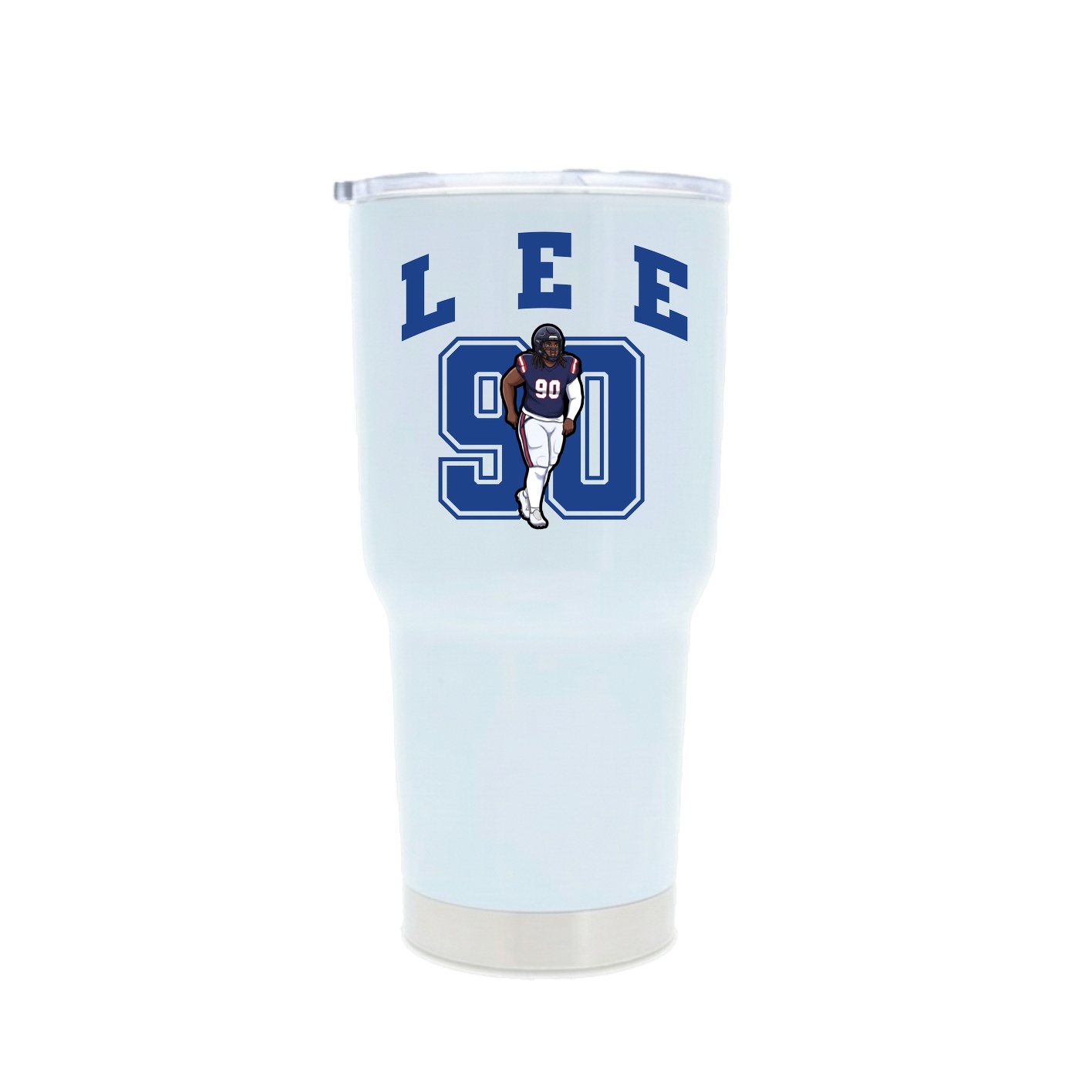 30oz Stainless Steel Tumbler — Number in White