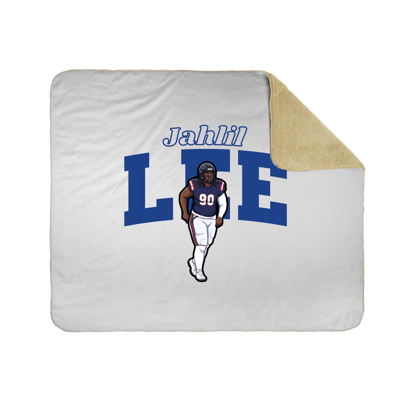 Throw Blanket — Name Arch in White