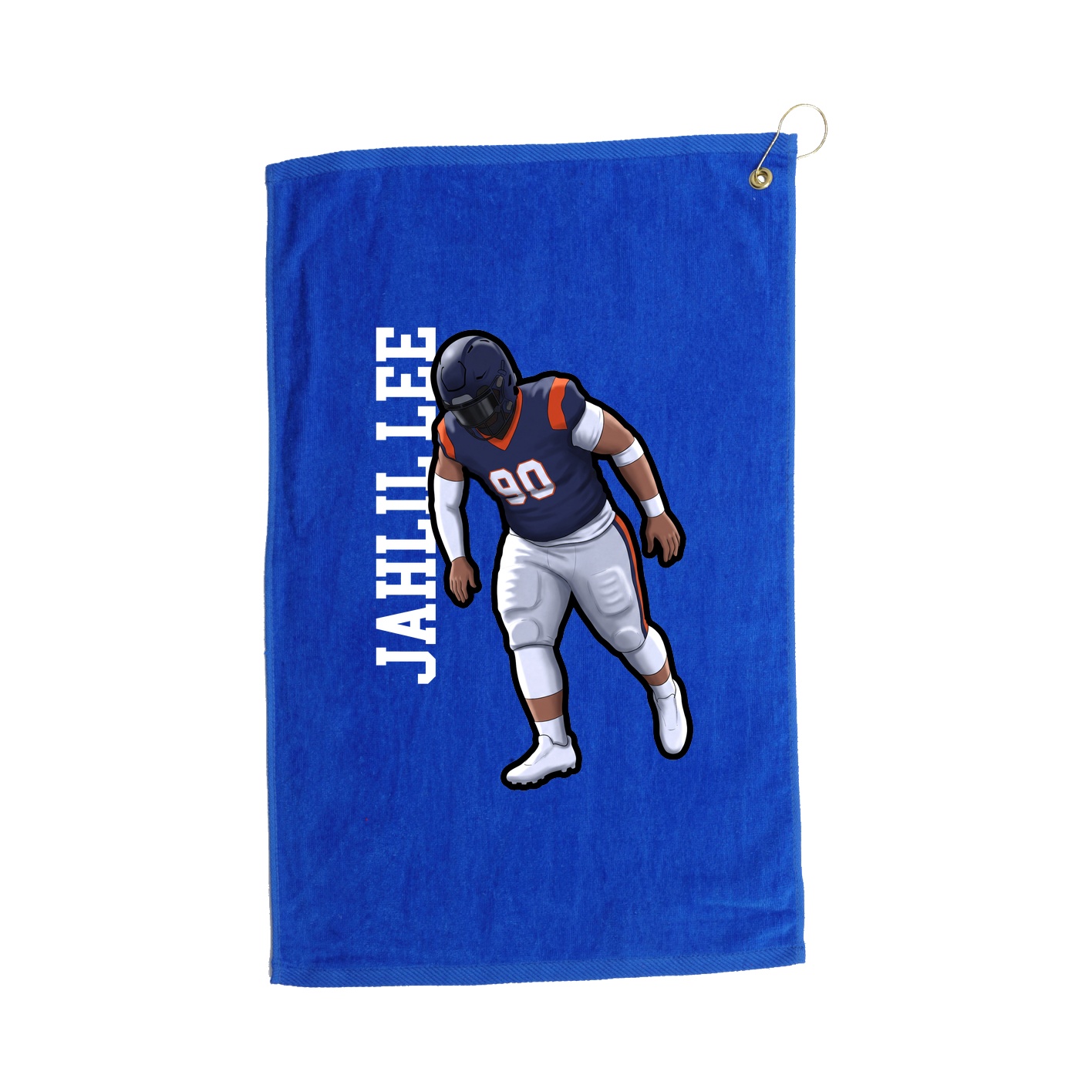 Golf Towel — Name Vertical in Royal