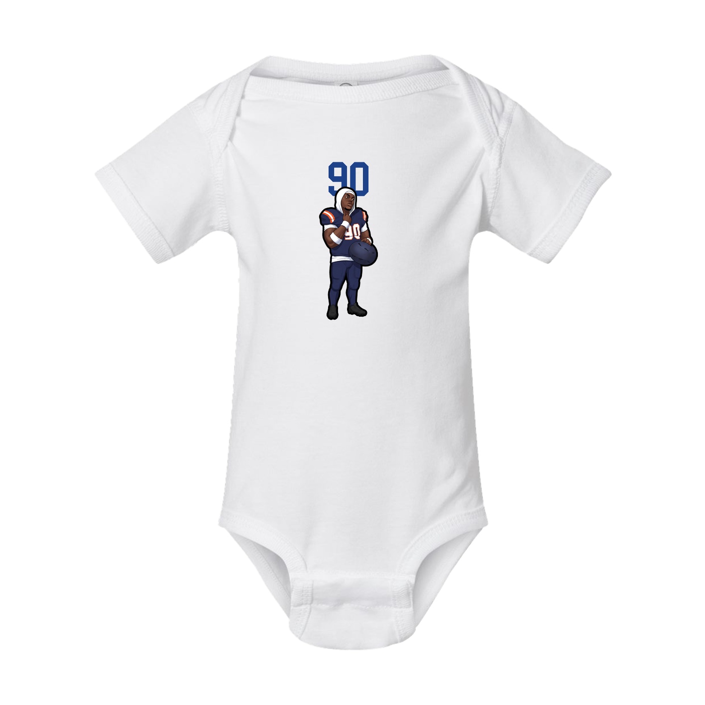 Baby Onesie — Number Top in White