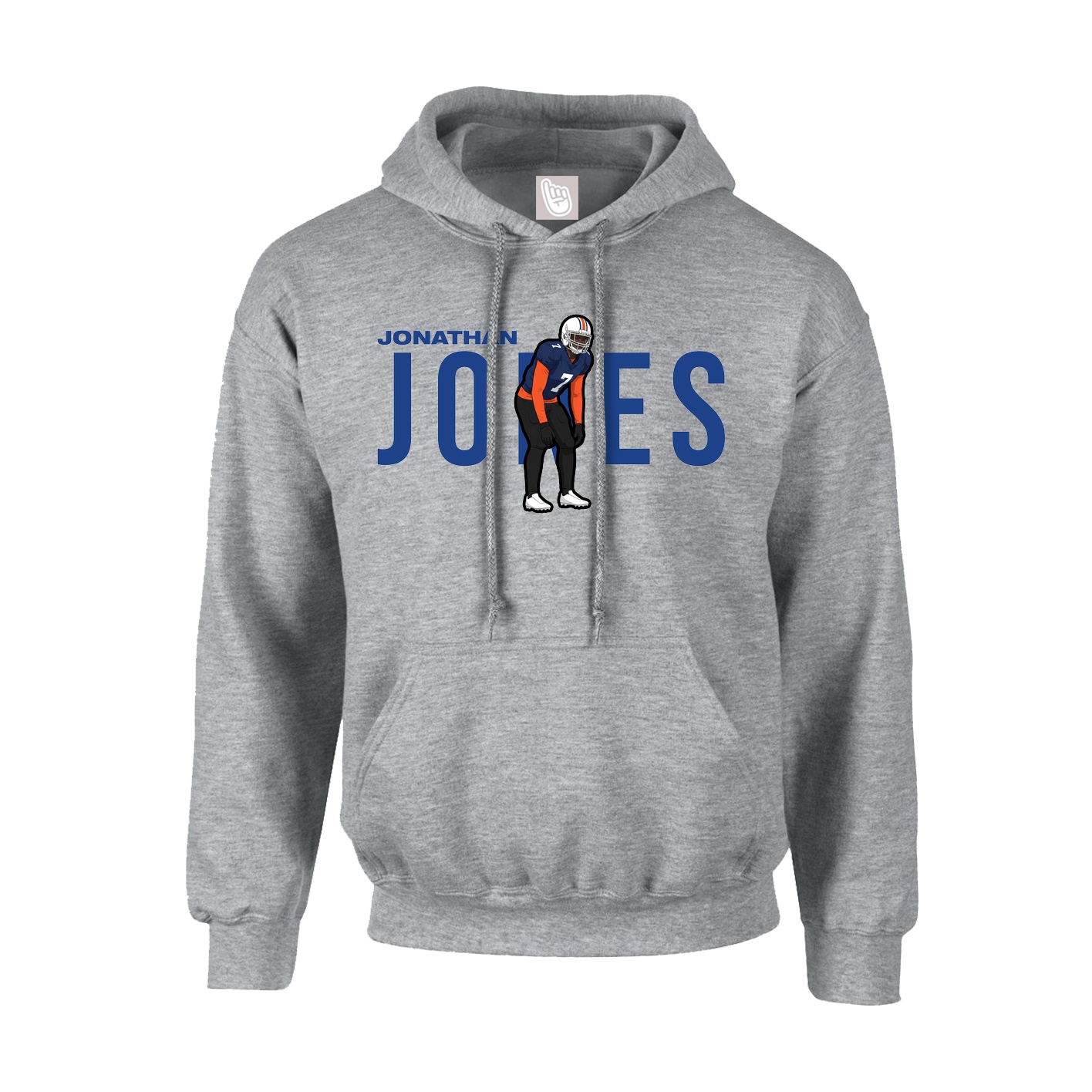 Hoodie — Player Name in Grey