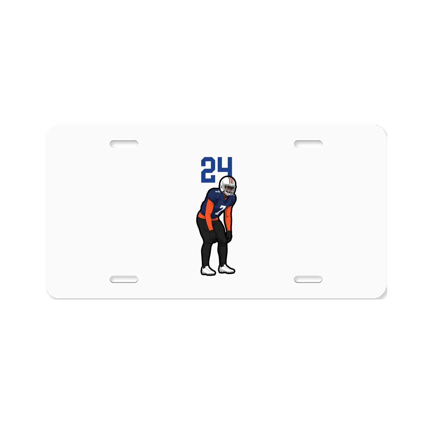 License Plate — Number Top in Classic